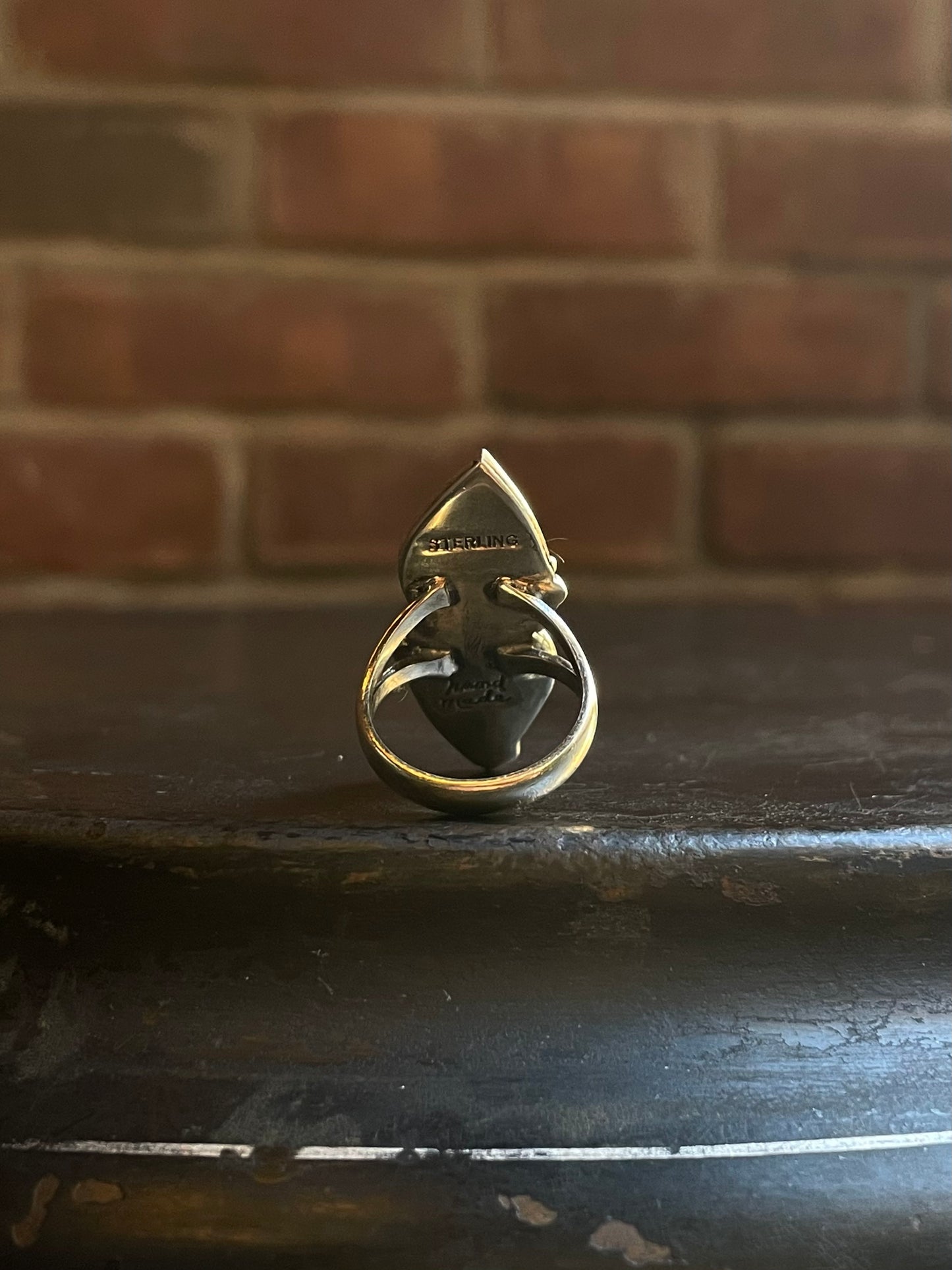 Turquoise Tear Drop Ring Size 6| Sterling Silver E881