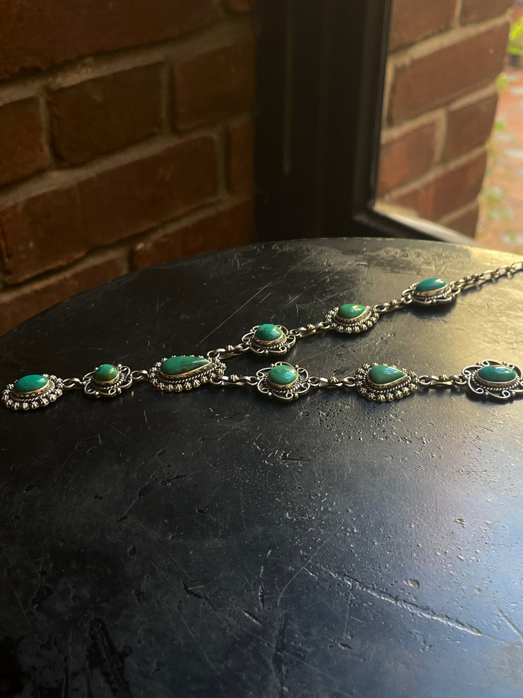 Kingman Turquoise Lariat Necklace | 925 Sterling Silver G611
