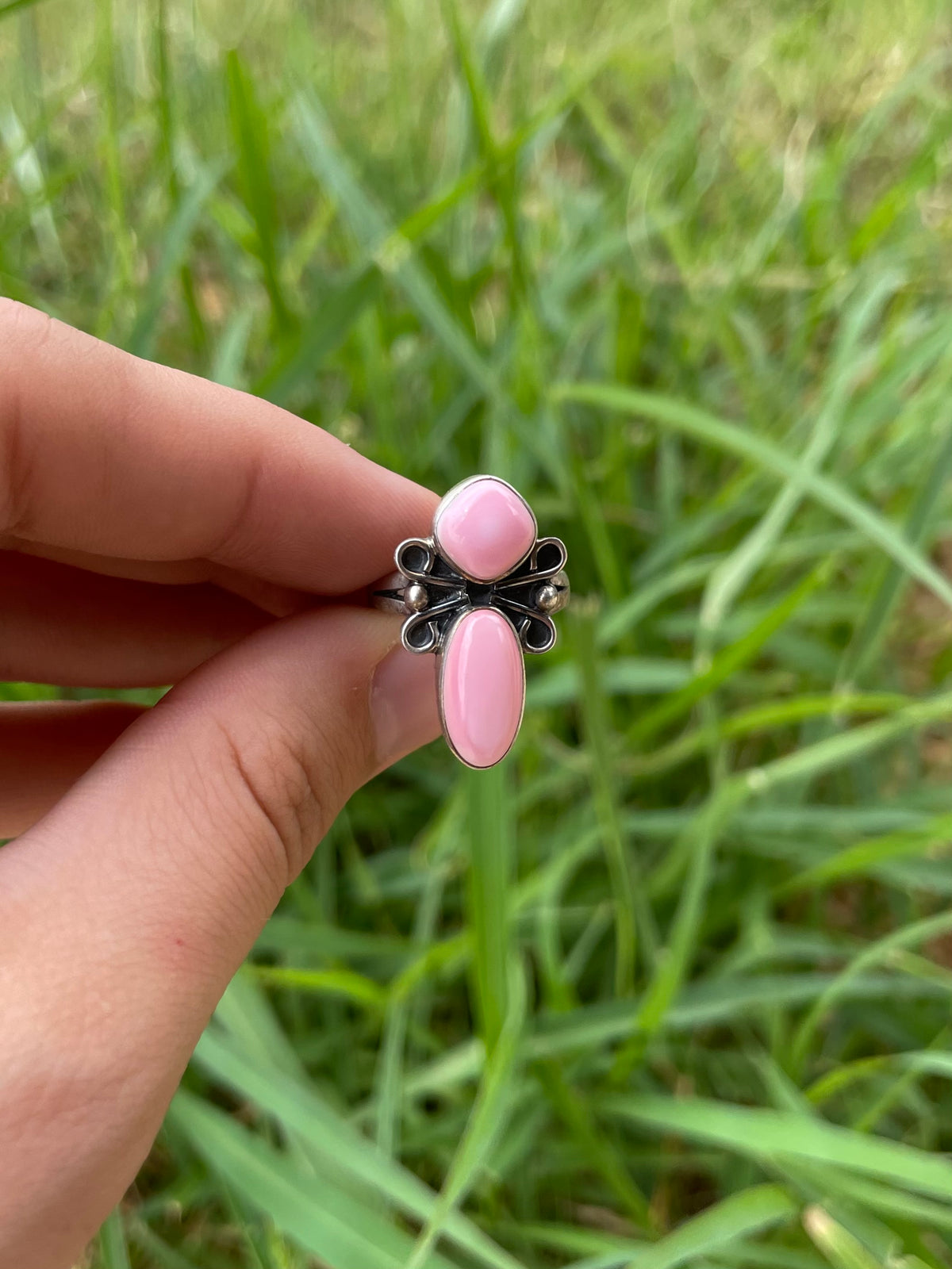 Pink Conch Ring Size 7 | 925 Sterling Silver G786