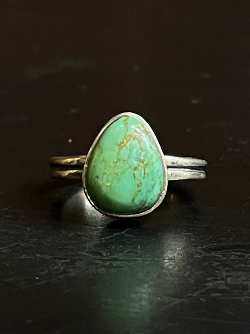 Turquoise Ring | 925 Sterling Silver Size 8 E454