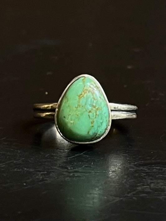 Turquoise Ring | 925 Sterling Silver Size 8 E454