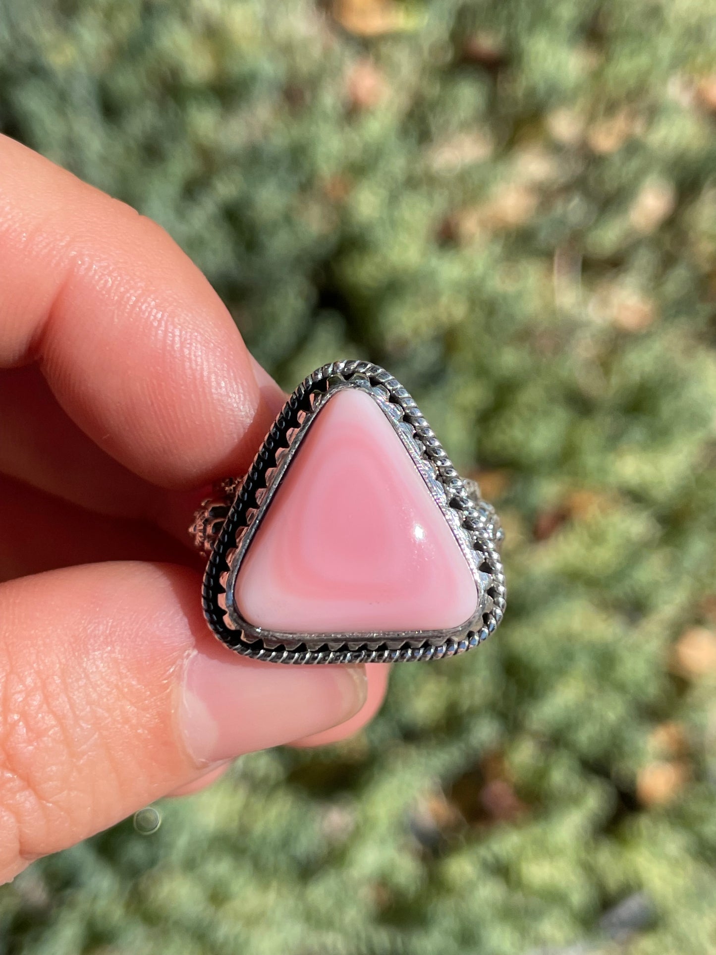 Pink Conch Ring | 925 Sterling Silver | Handmade Size 7 B102
