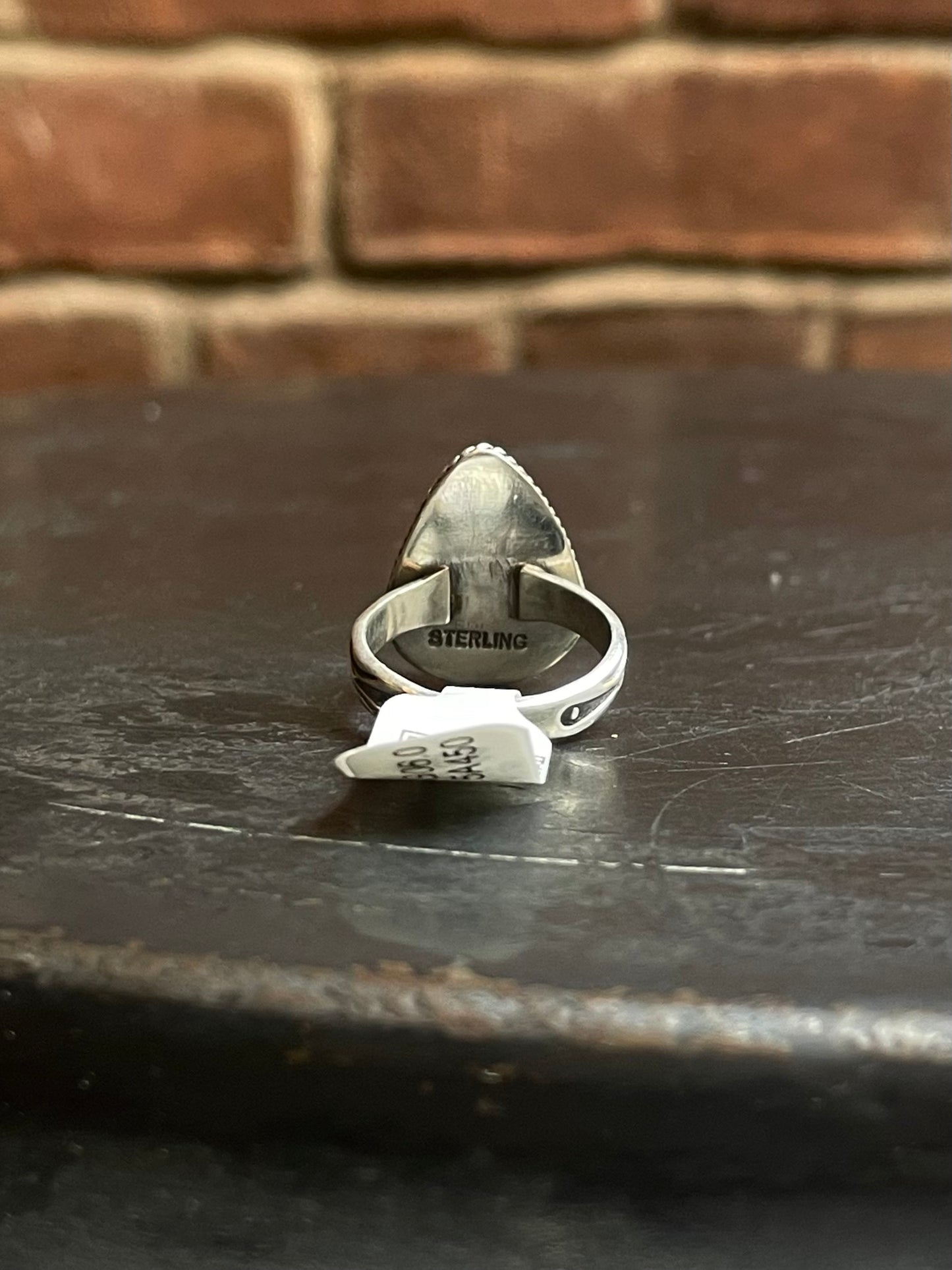 Kingman Turquoise Oval Ring | Sterling Silver | Size 6 | A450