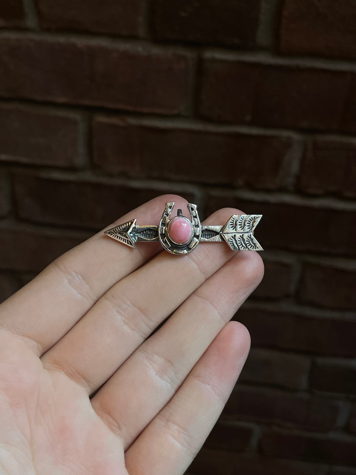 Pink Conch Horse Pendant | Sterling Silver 925 C690