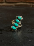 Kingman Turquoise Ring Size 8 | 925 Sterling Silver Southwest E139