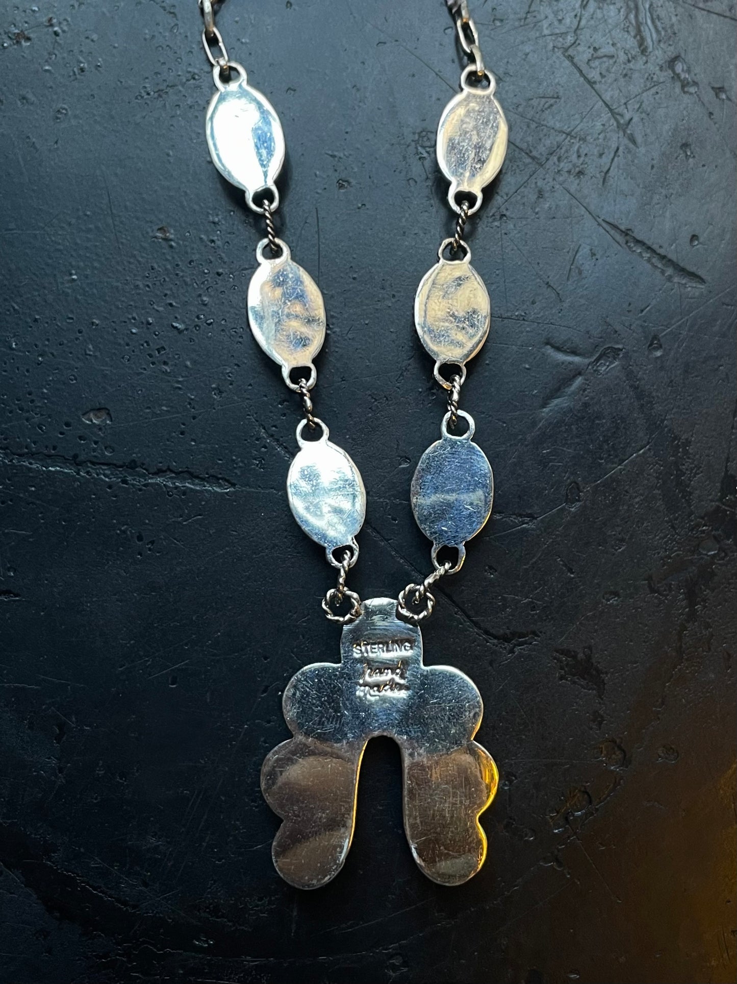 Kingman Turquoise Naja Necklace | 925 Sterling Silver E616