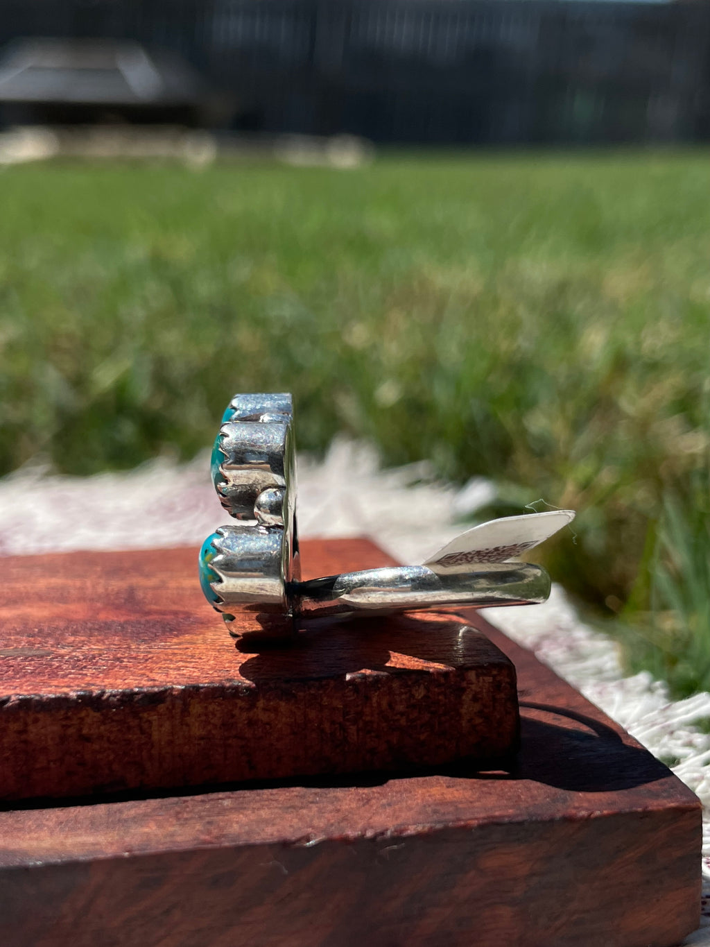 Turquoise Cluster Ring Size 8.5 | 925 Sterling Silver D301