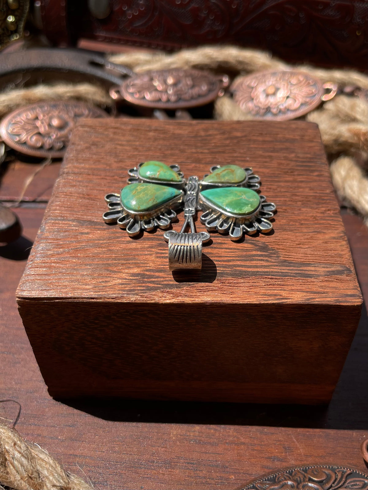 Turquoise Butterfly Pendant | 925 Sterling Silver G682