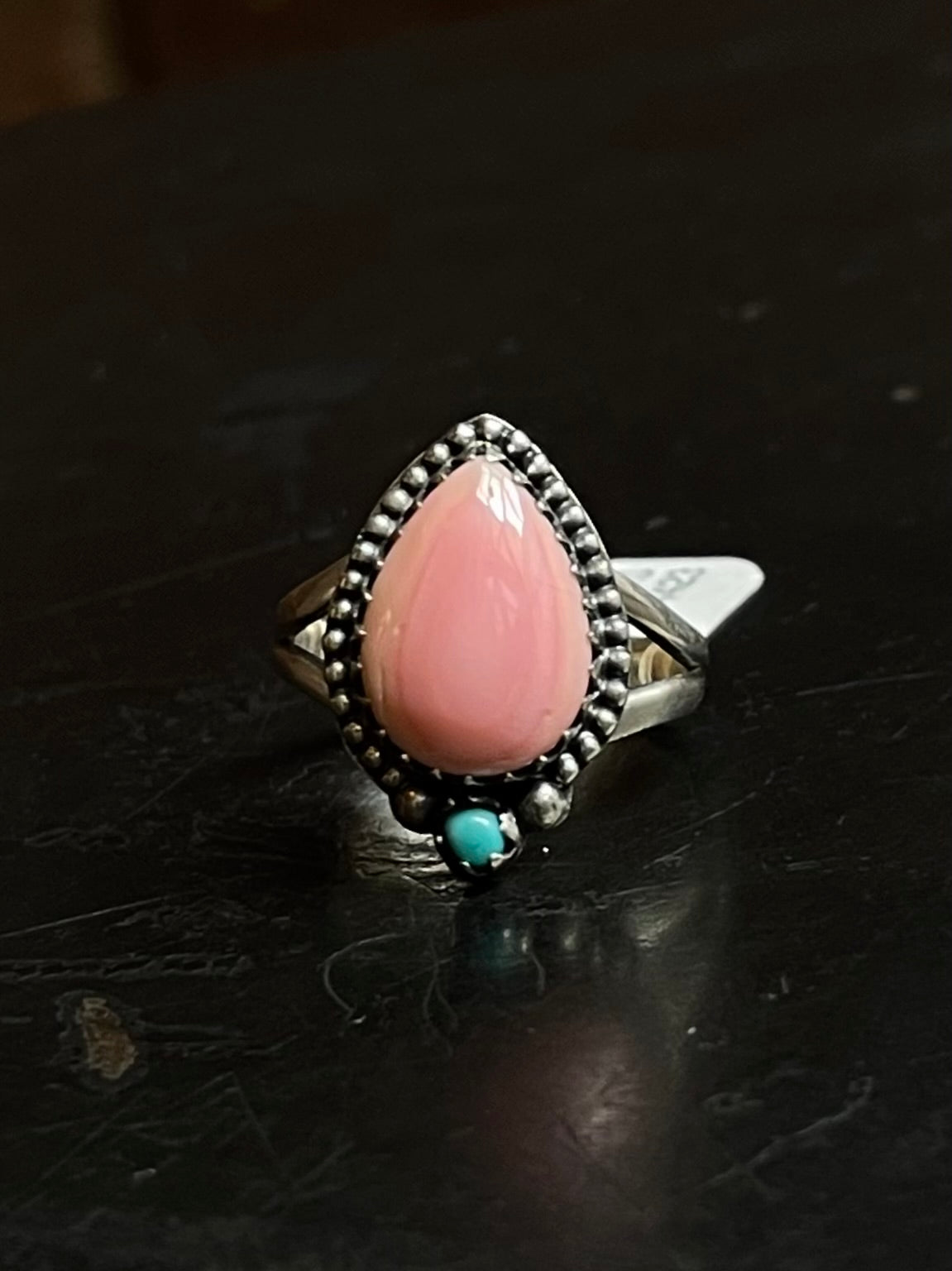 Pink Conch Ring Oval | Sterling Silver | Size 7 | A420