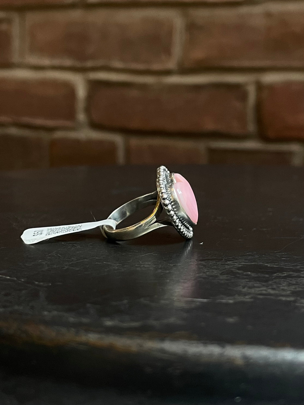 Pink Conch Heart Ring | Sterling Silver | Size 7 | A360