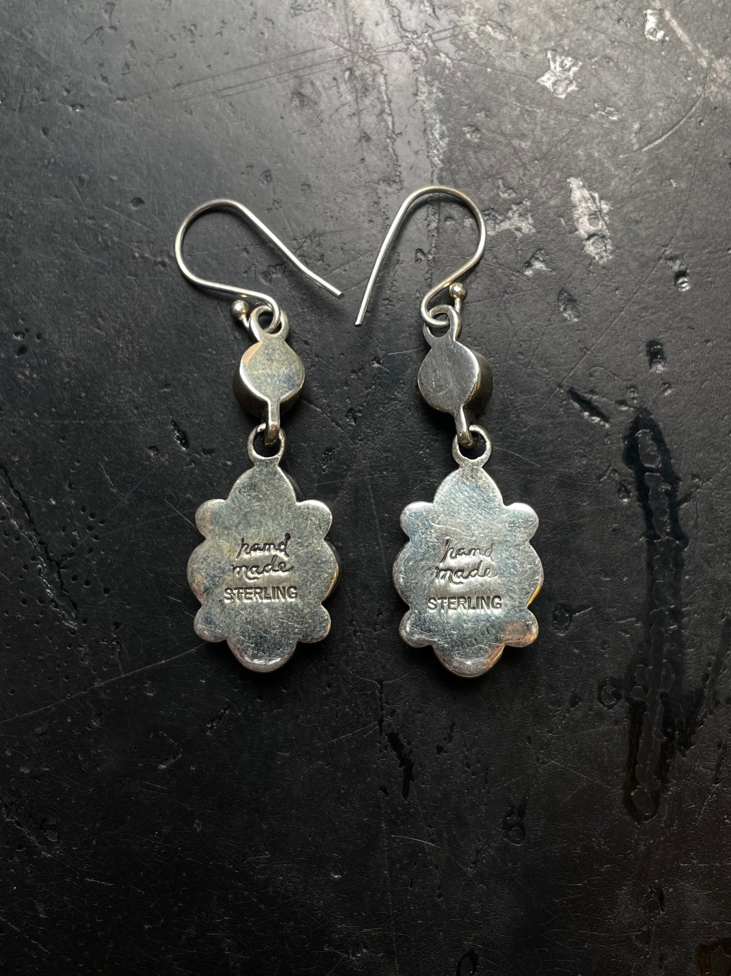 Pink Conch Cluster Dangle Earrings | 925 Sterling Silver C972