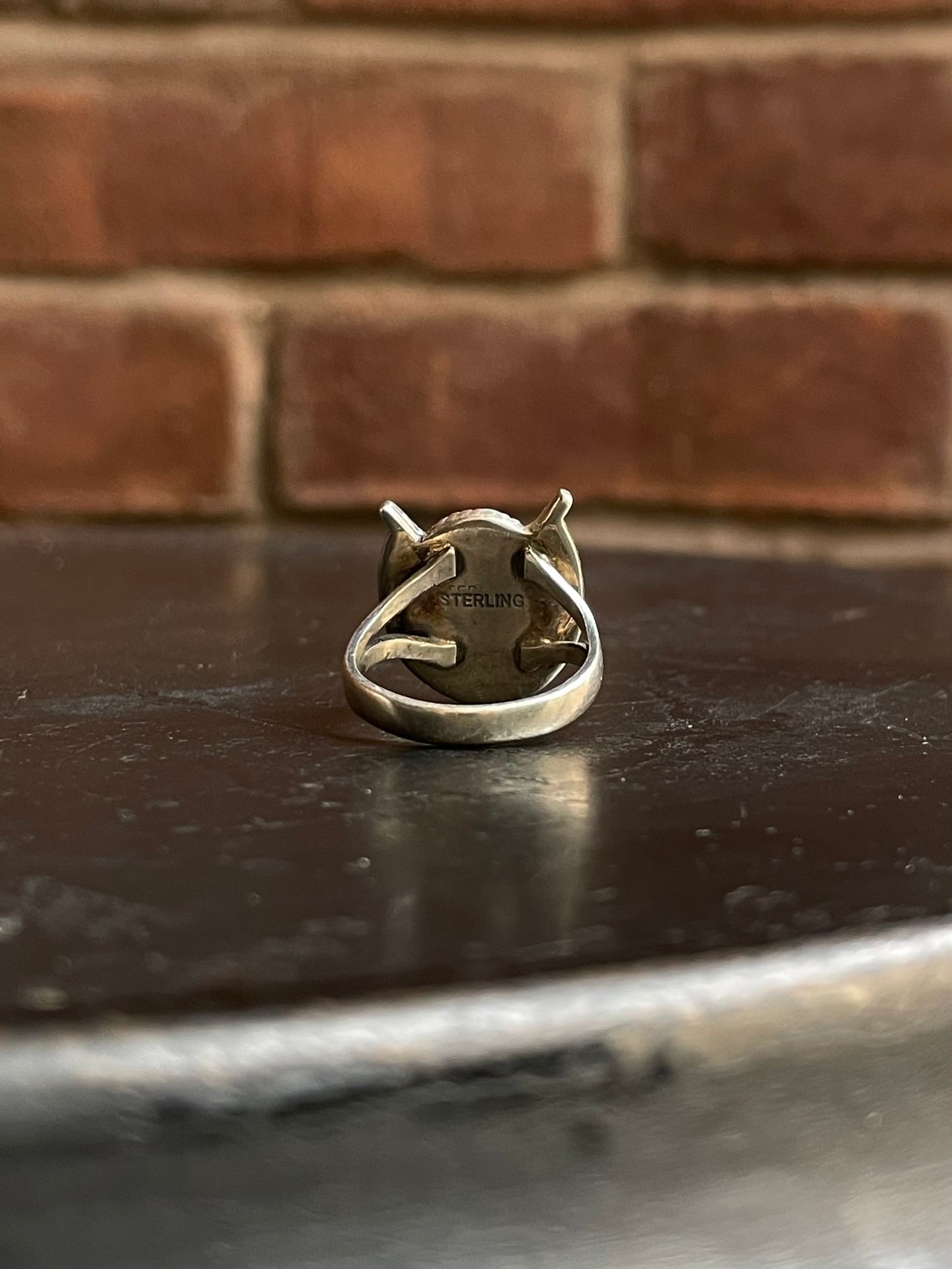 Kingman Turquoise Horse Shoe Ring Size 9 | 925 Sterling Silver G514