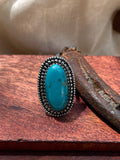 Kingman Turquoise Ring | 925 Sterling Silver | Size 6 E315