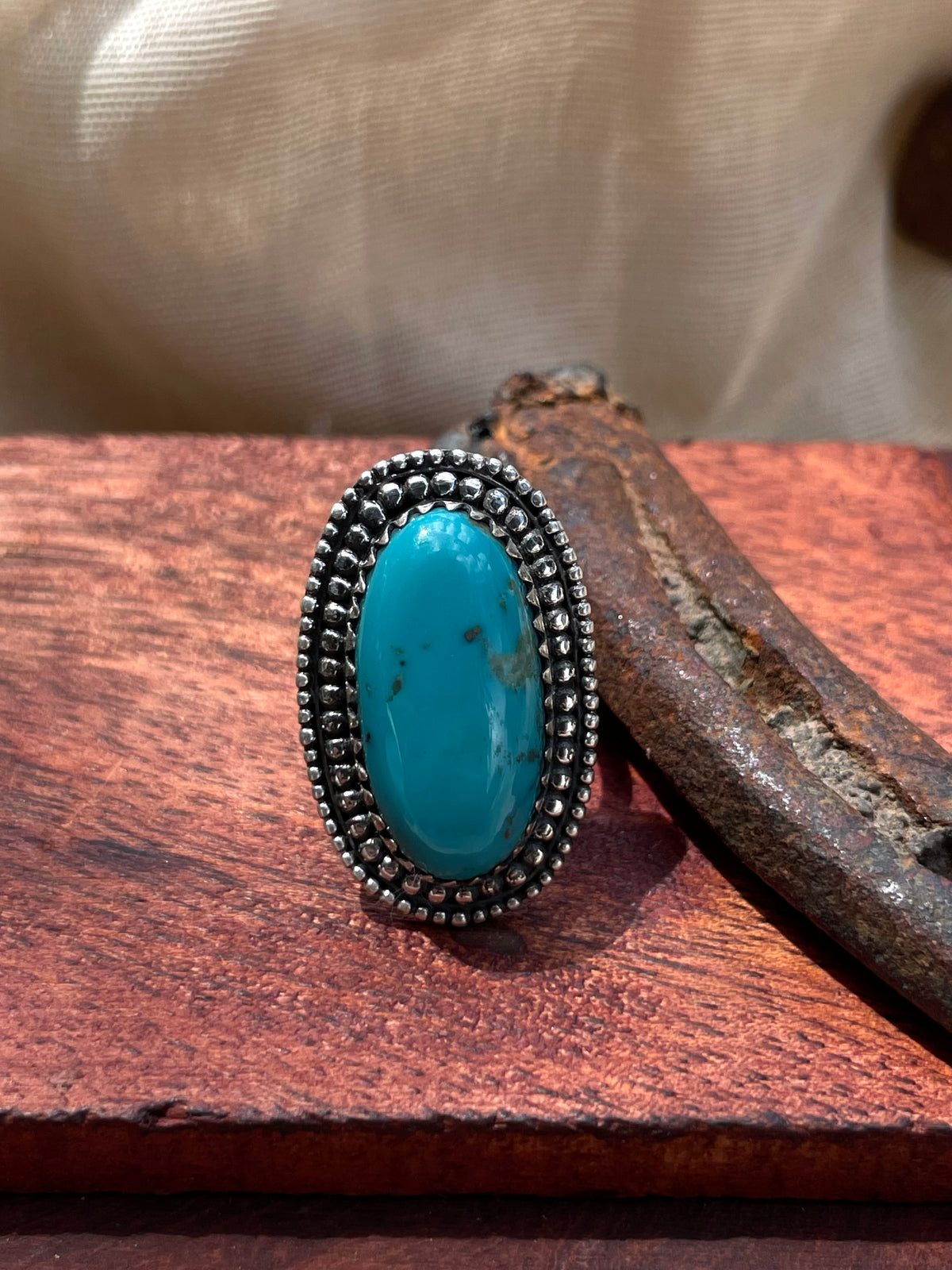 Kingman Turquoise Ring | 925 Sterling Silver | Size 6 E315