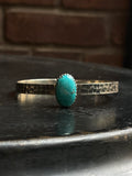 Kingman Turquoise Oval Cuff | 925 Sterling Silver E325