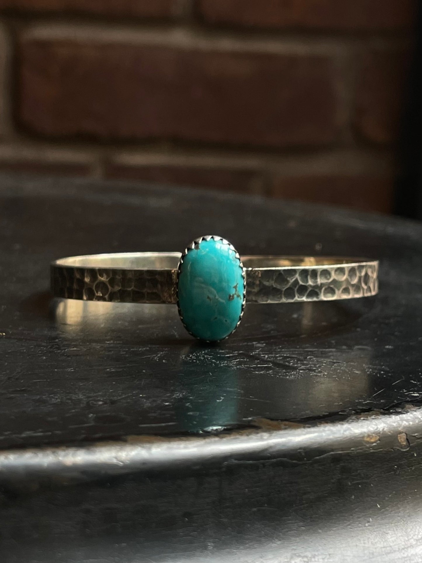 Kingman Turquoise Oval Cuff | 925 Sterling Silver E325