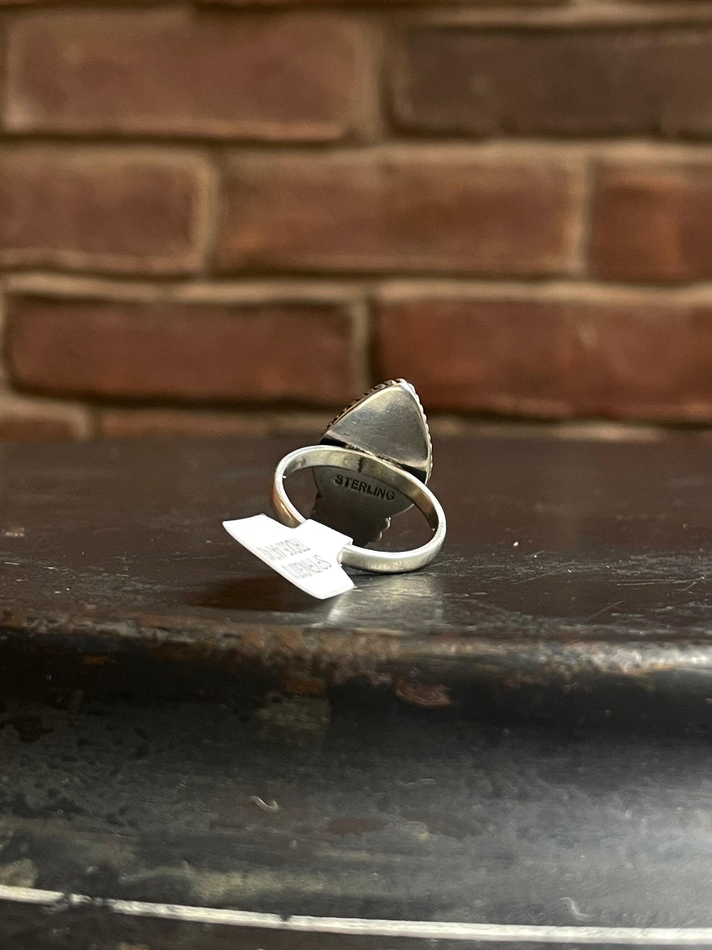 Spiny Oyster Teardrop Ring | Sterling Silver | Size 7 | A743