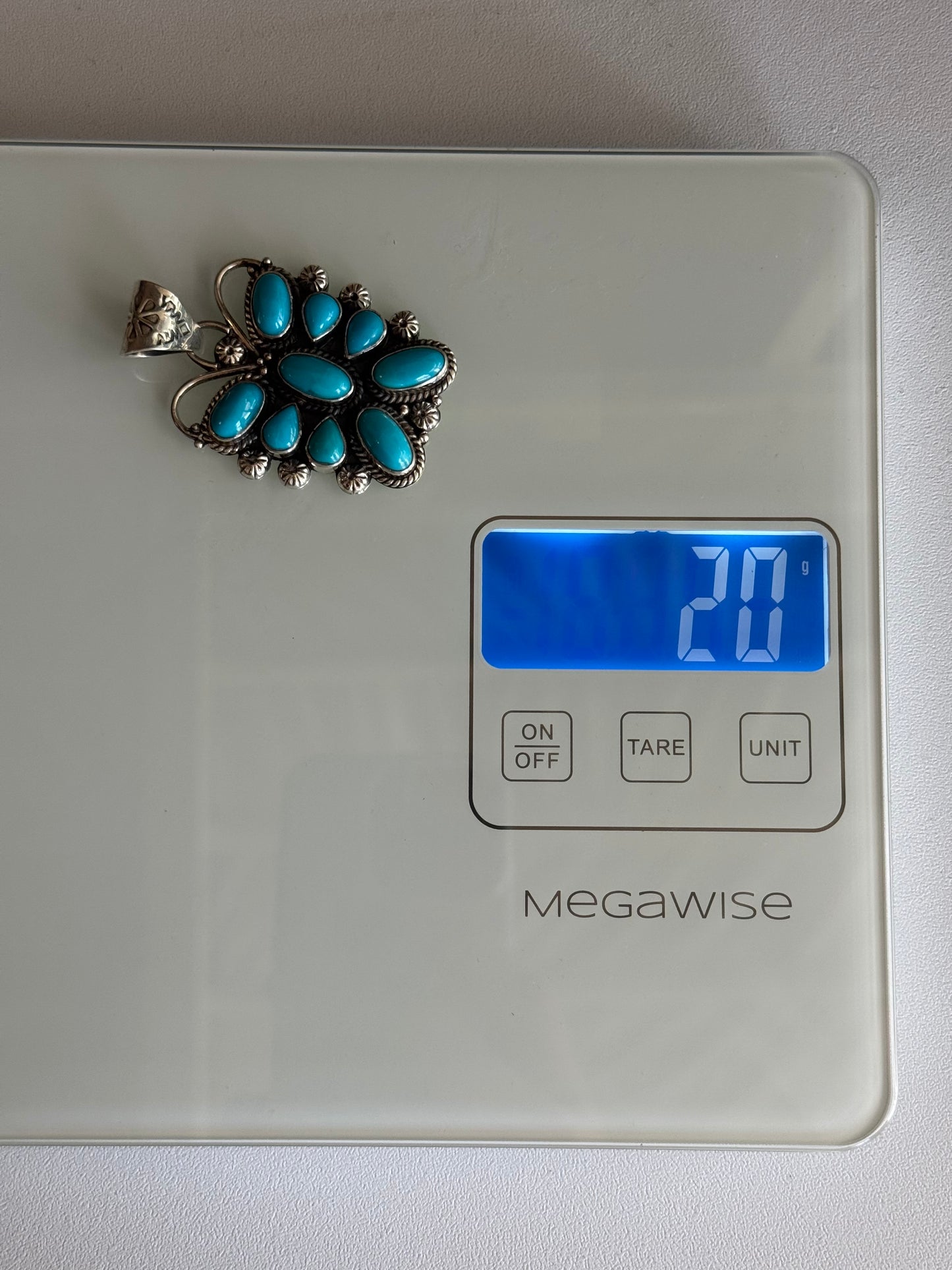 Butterfly Pendant in Kingman Turquoise | Sterling Silver | A821