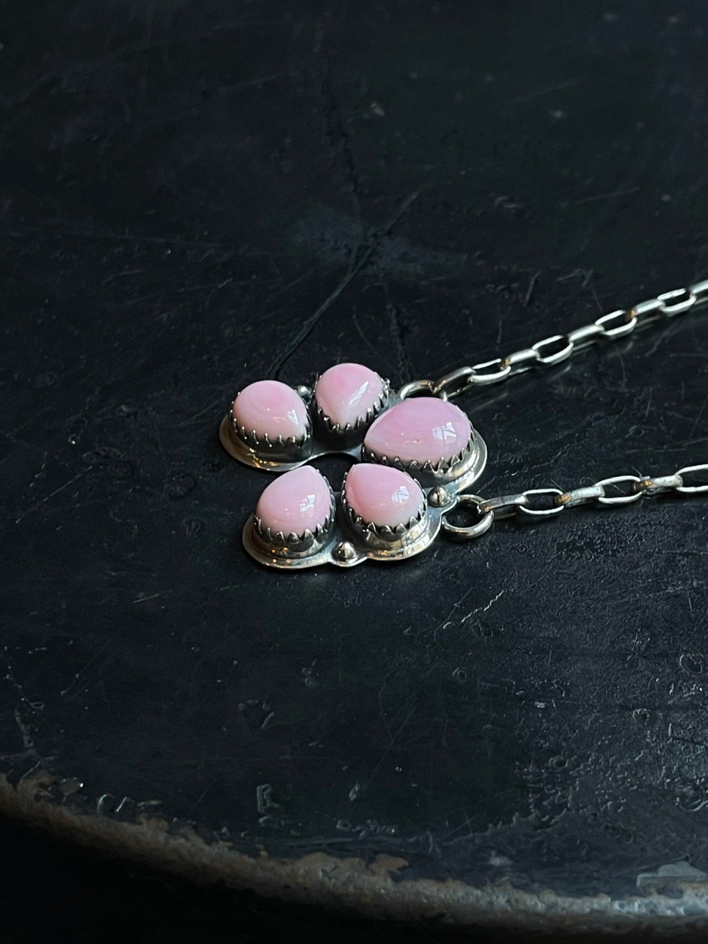 Pink Conch Naja Necklace | 925 Sterling Silver E343