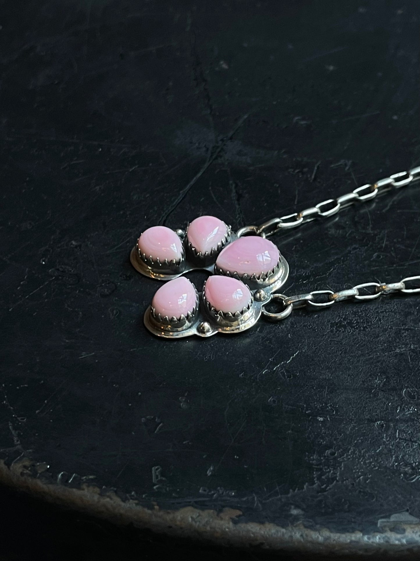 Pink Conch Naja Necklace | 925 Sterling Silver E343