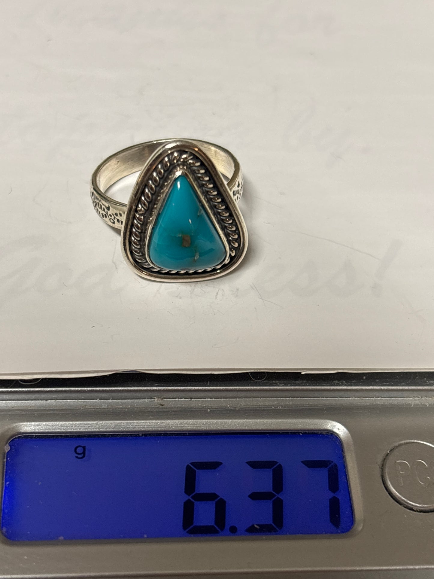 Turquoise Ring Size 7.75 | 925 Sterling Silver C879