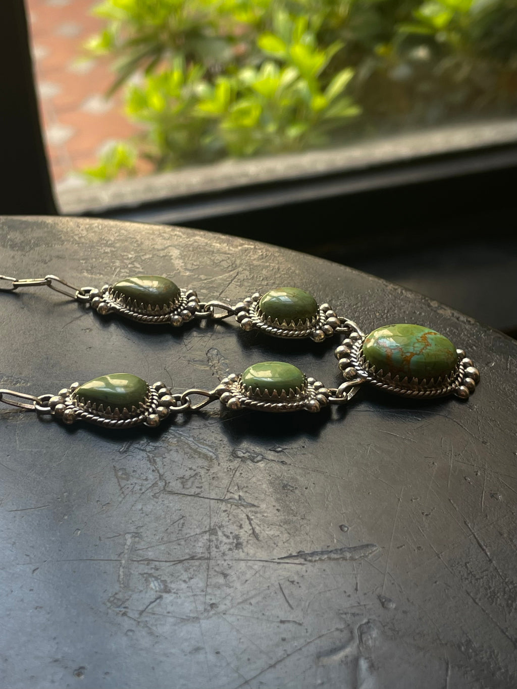 Kingman Turquoise Lariat Necklace | 925 Sterling Silver G607