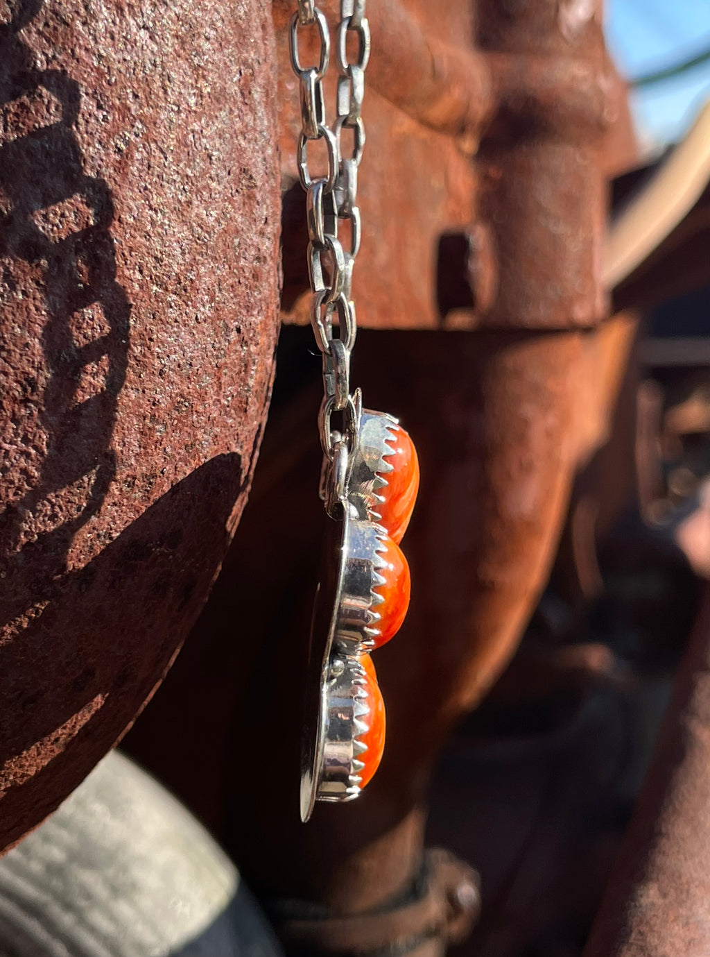 Spiny Oyster Naja Necklace | 925 Sterling Silver E354
