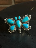 Kingman Turquoise Butterfly Ring Size 6 | 925 Sterling Silver G576