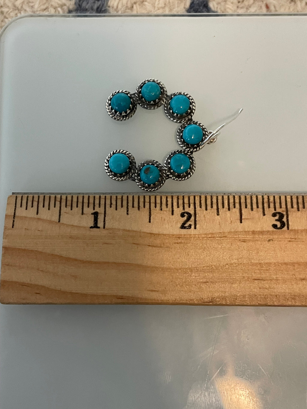 Kingman Turquoise Naja Dangle Earrings | 925 Sterling Silver C832