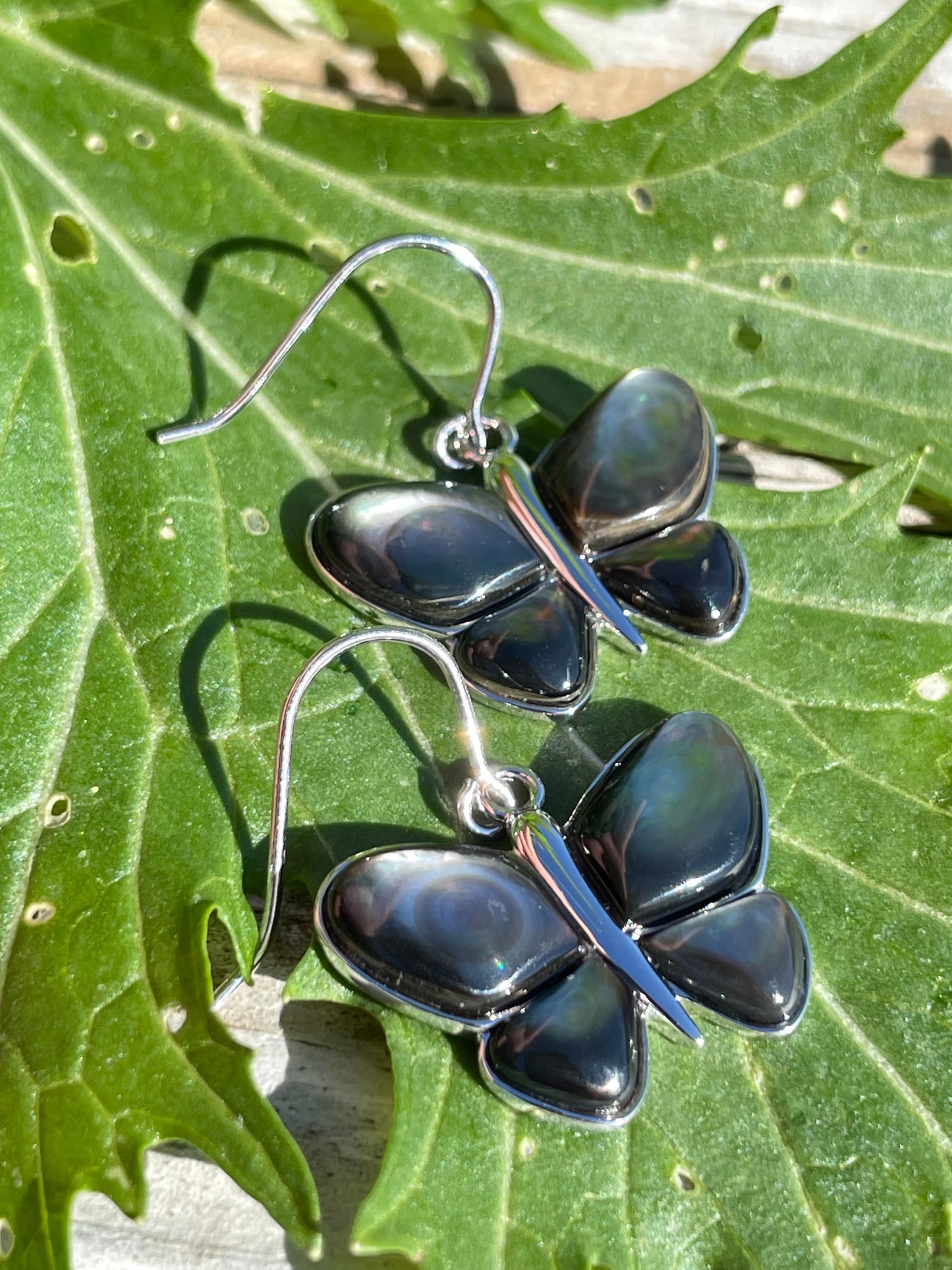 Abalone Dangle Earrings | Sterling Silver 925 J43
