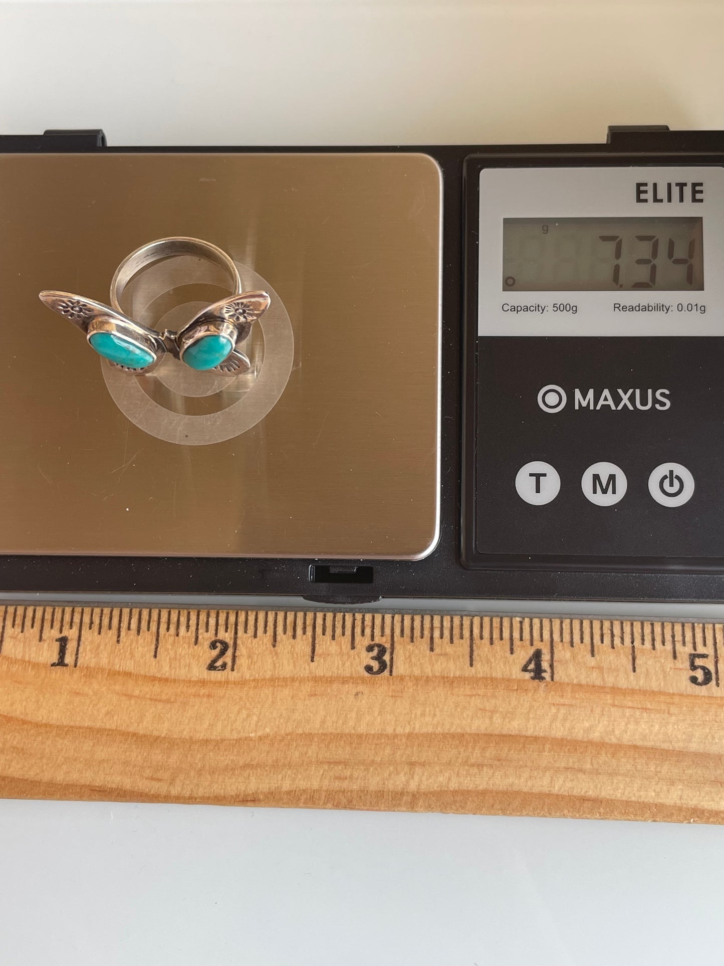 Kingman Turquoise Butterfly Ring Size 7 | 925 Sterling Silver G482