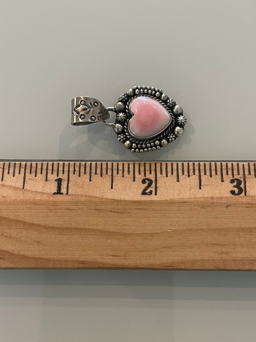 Pink Conch Heart Pendant | 925 Sterling Silver G698