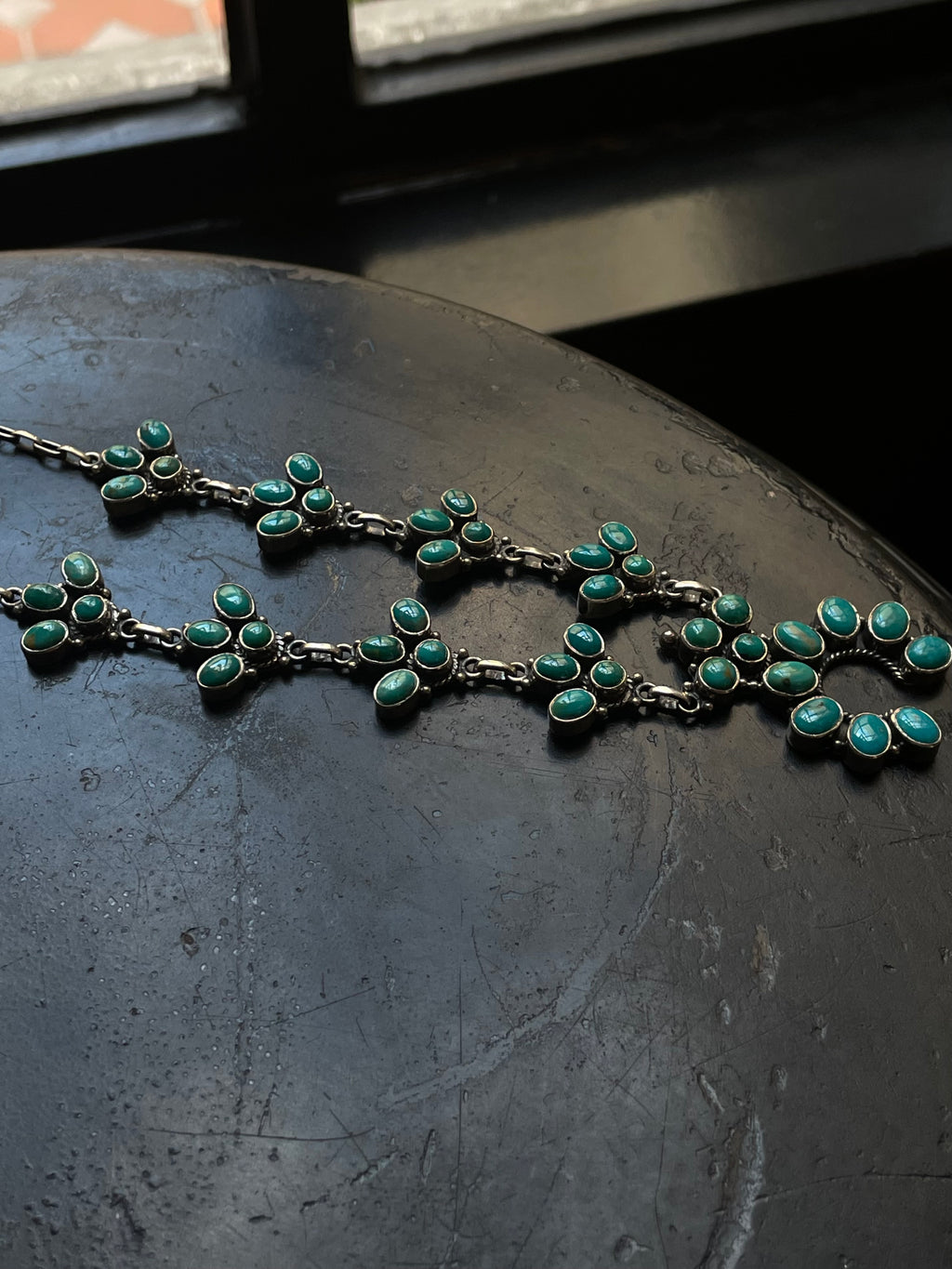 Kingman Turquoise Naja Necklace | 925 Sterling Silver G402