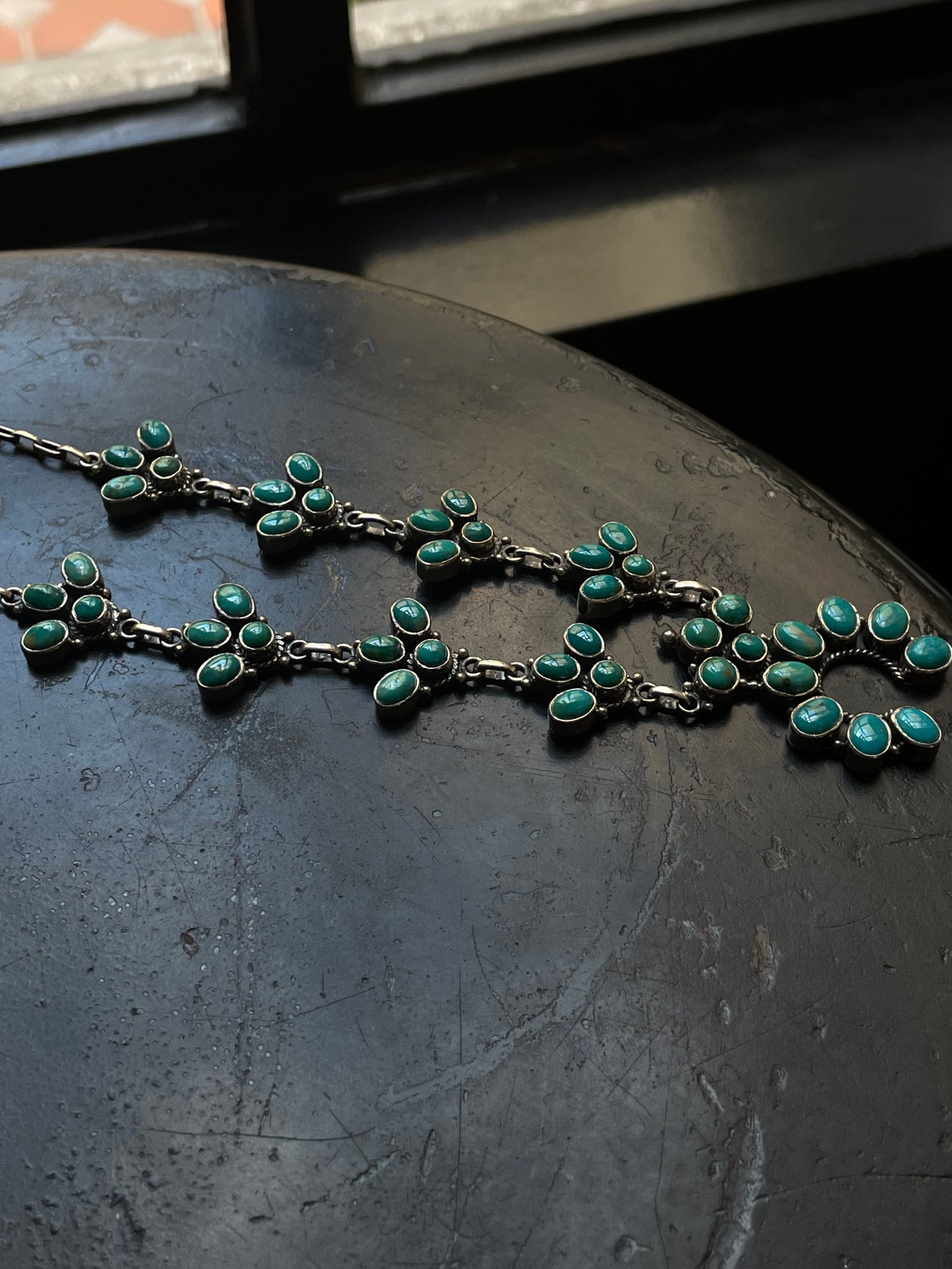 Kingman Turquoise Naja Necklace | 925 Sterling Silver G402