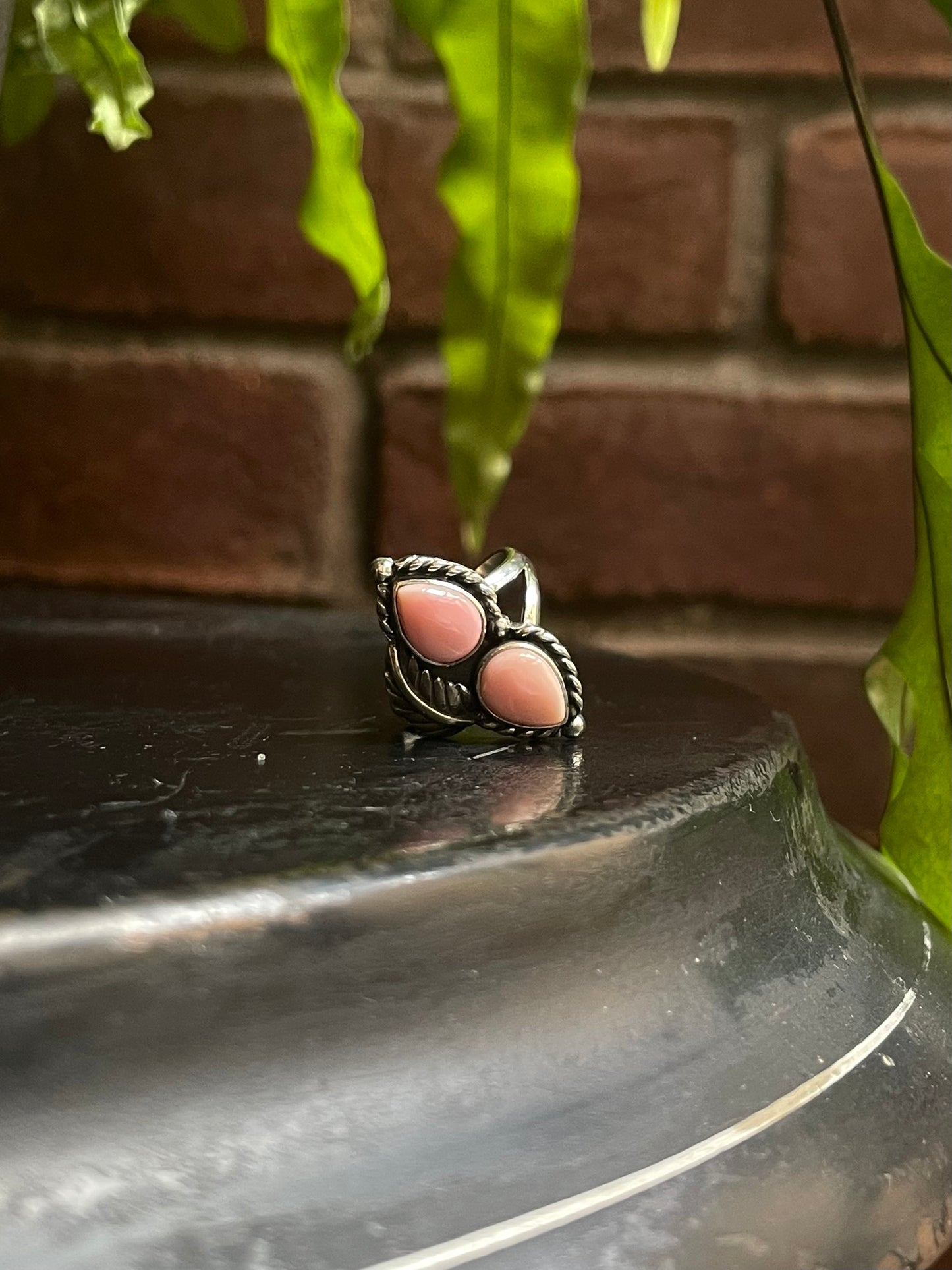 Pink Conch Ring | Sterling Silver 925 Size 8 C694