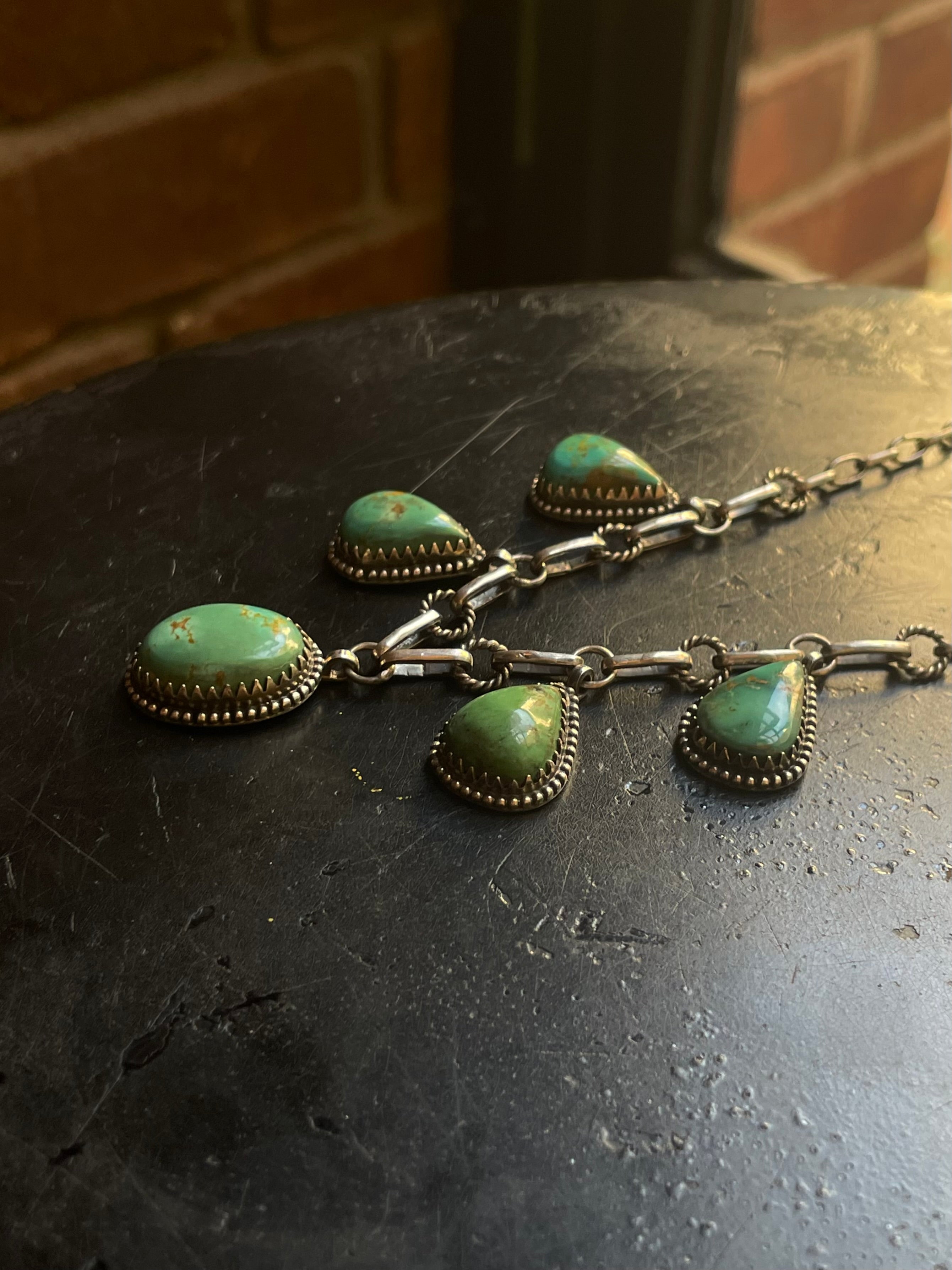 Kingman Turquoise Lariat Necklace | 925 Sterling Silver G612