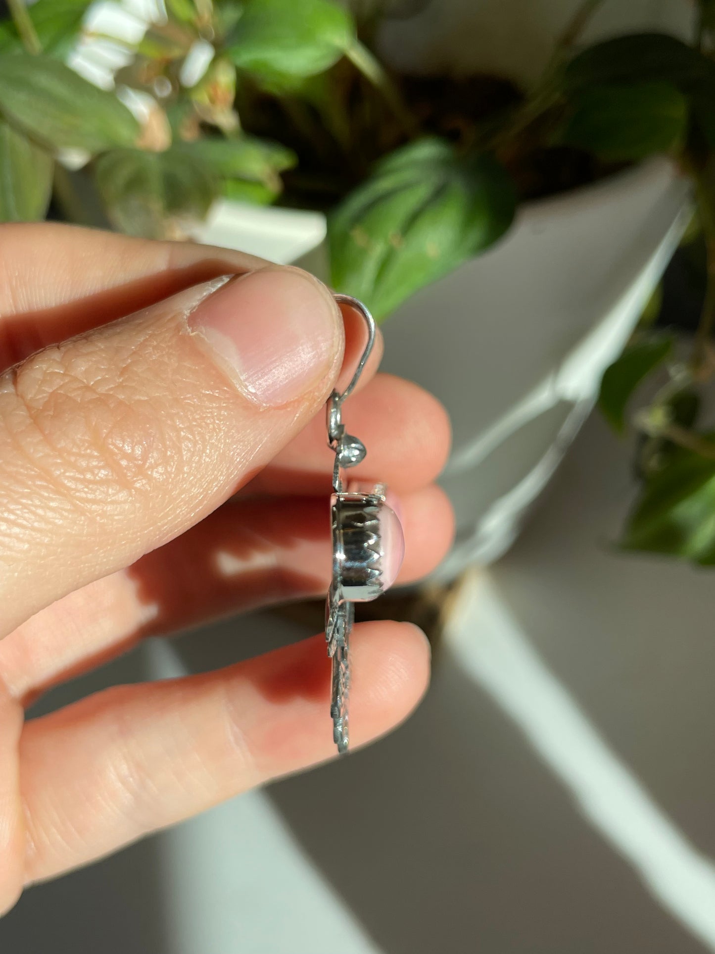 Pink Conch Thunderbird Pendant | Sterling Silver 925 B798