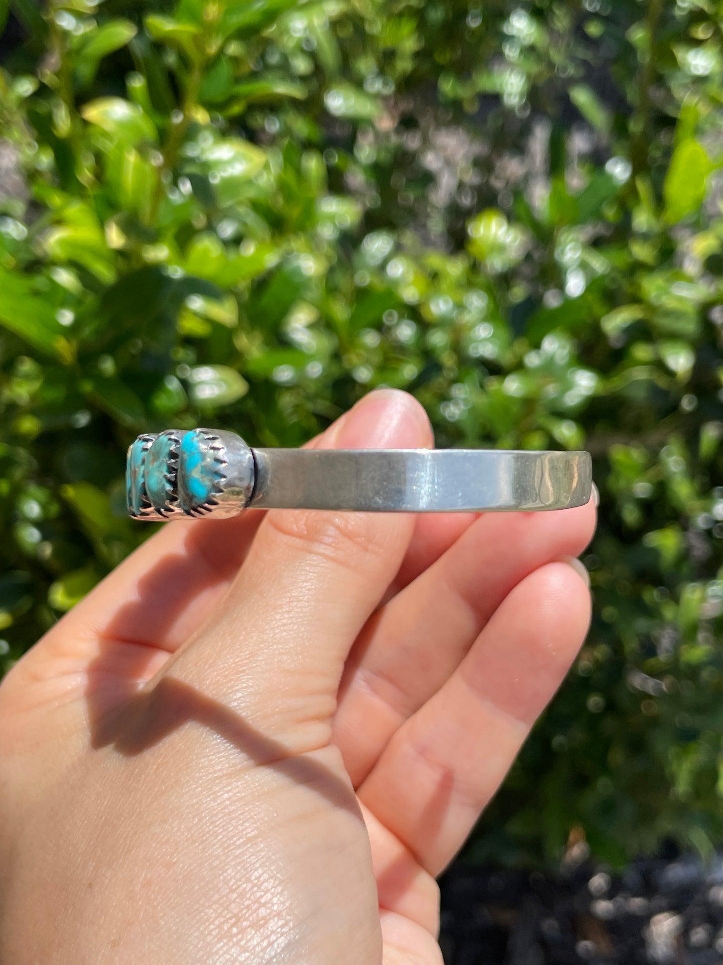 Kingman Turquoise Row Cuff Bracelet | 925 Sterling Silver D149