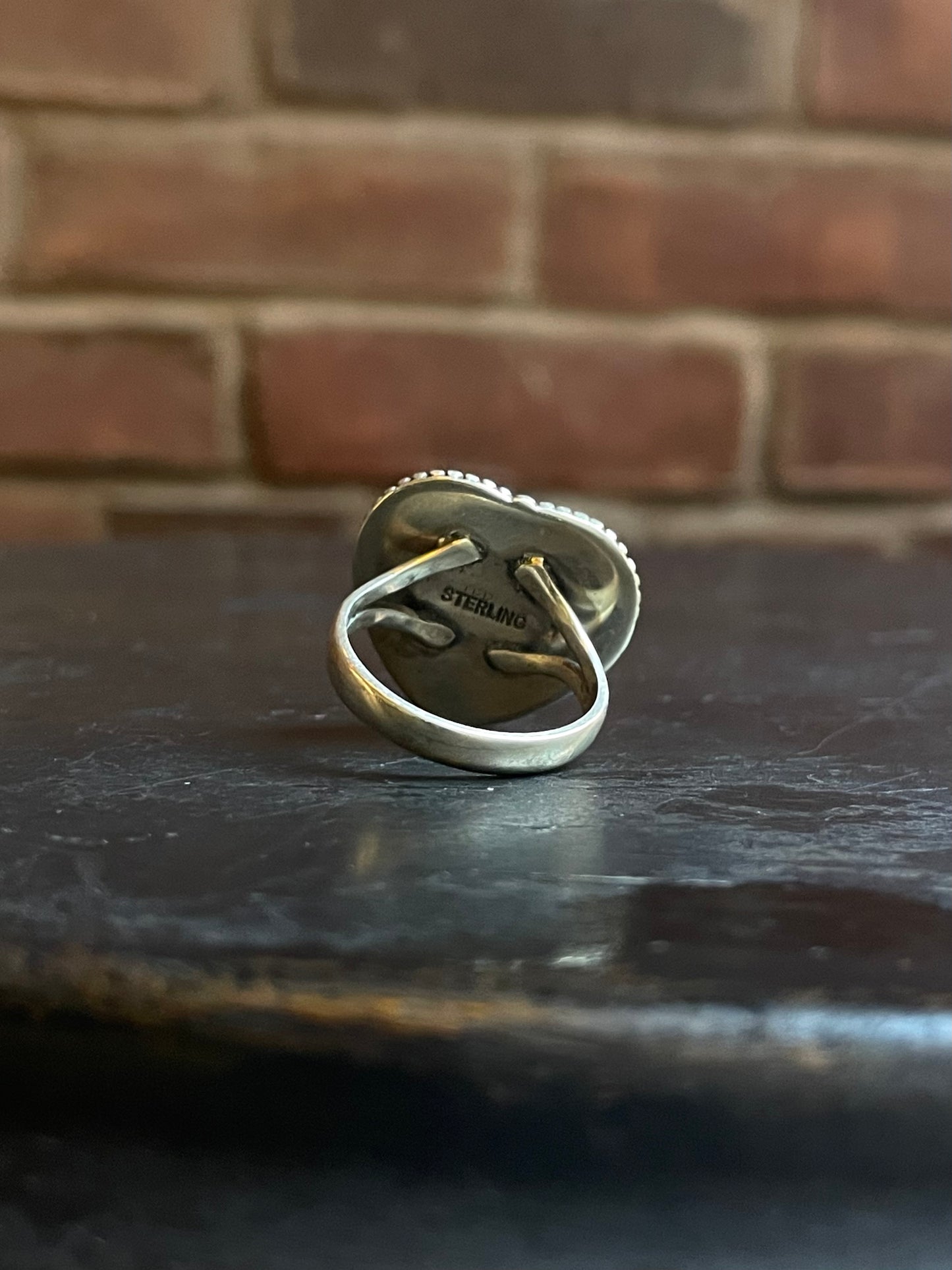 Turquoise Heart Ring Size 9 | Sterling Silver E853