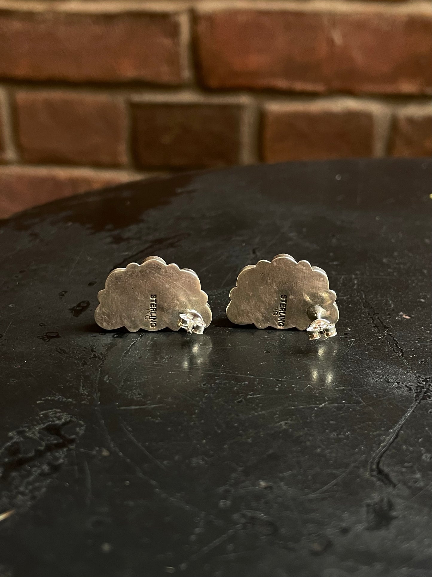 Spiny Oyster Cluster Stud Earrings | Sterling Silver E640