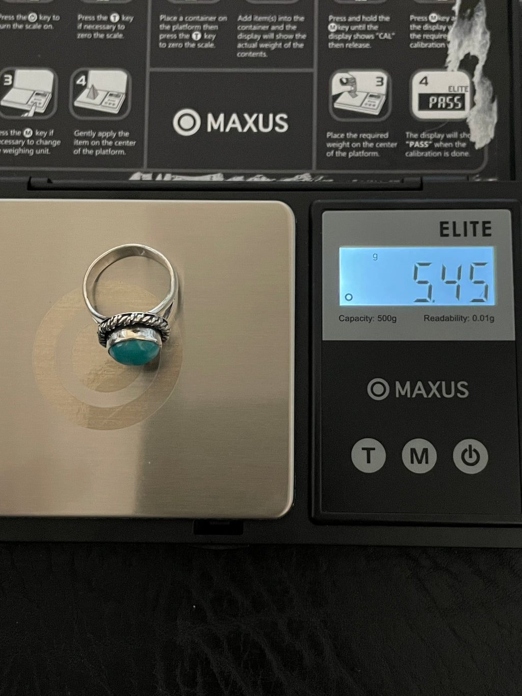 Kingman Turquoise Ring Size 6 | 925 Sterling Silver Southwest E213