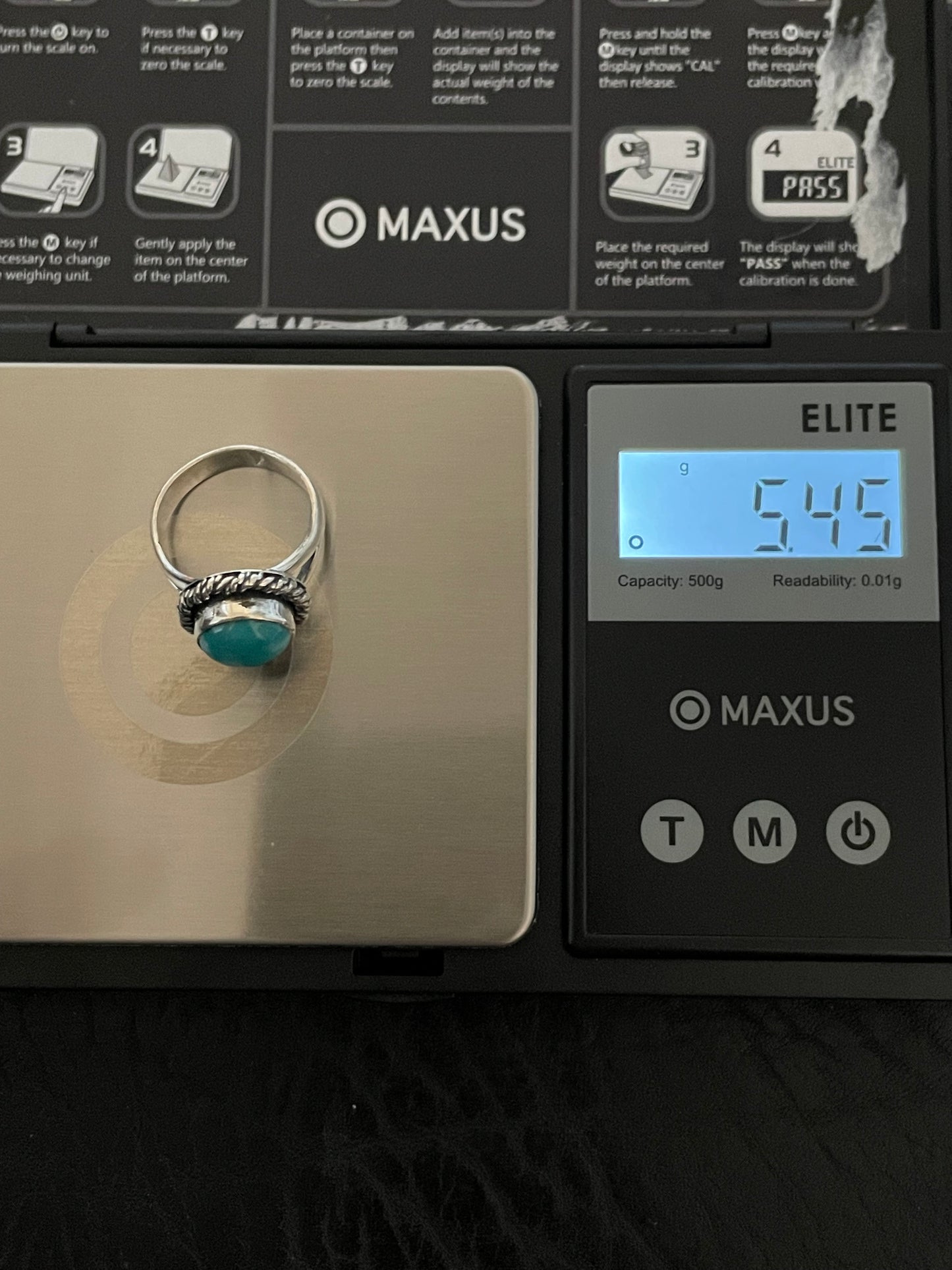 Kingman Turquoise Ring Size 6 | 925 Sterling Silver Southwest E213