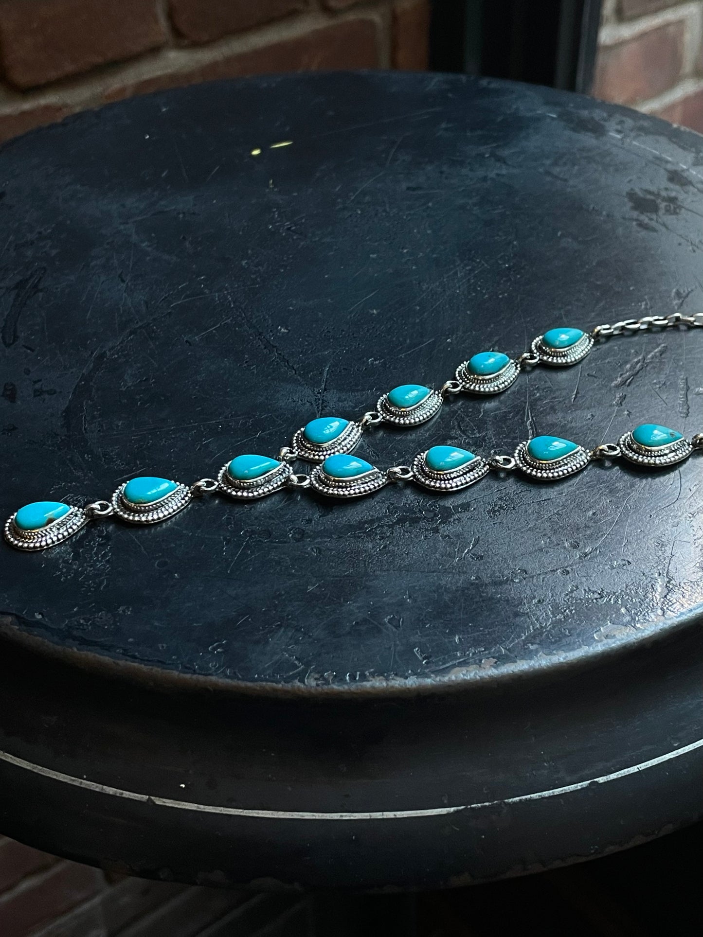Kingman Turquoise Necklace | 925 Sterling Silver E367