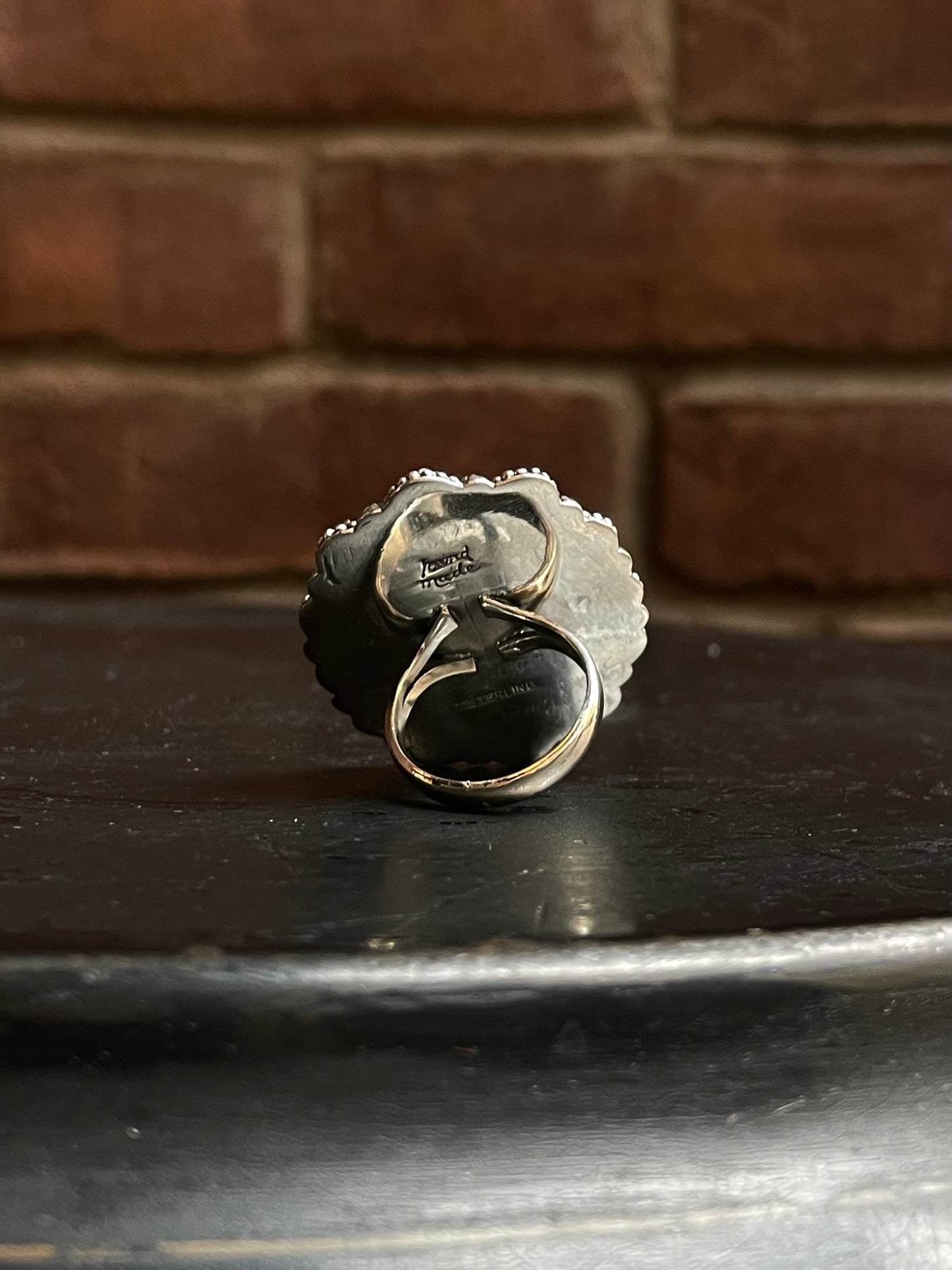 Spiny Oyster Black Onyx Cluster Ring Size 7 | 925 Sterling Silver E111
