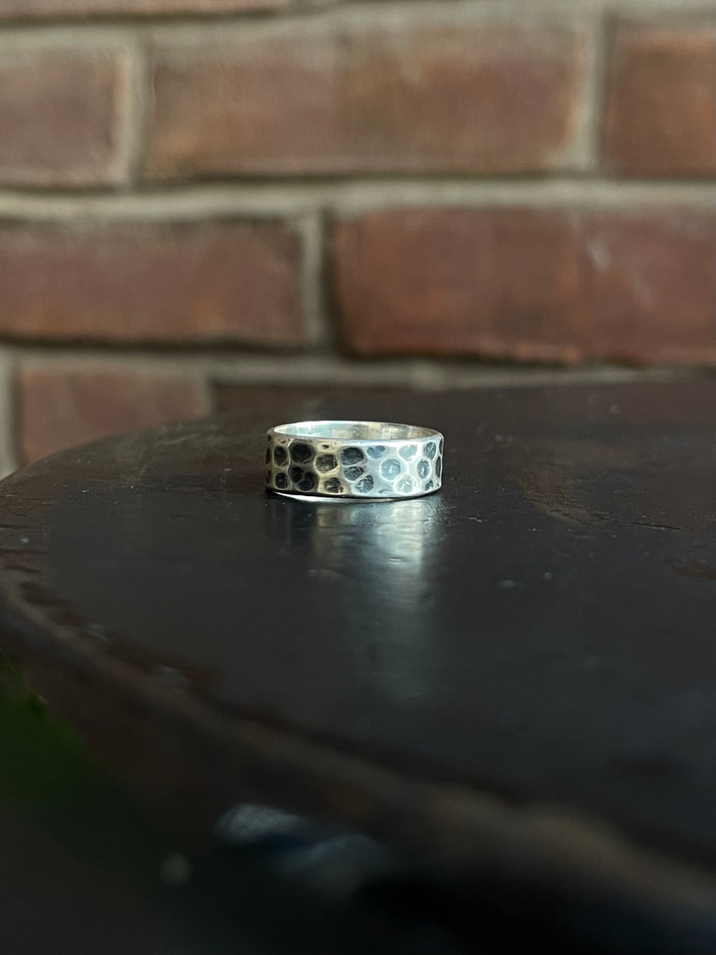 Hammered Sterling Silver Band Ring | 925 Sterling Silver Size 5 G574