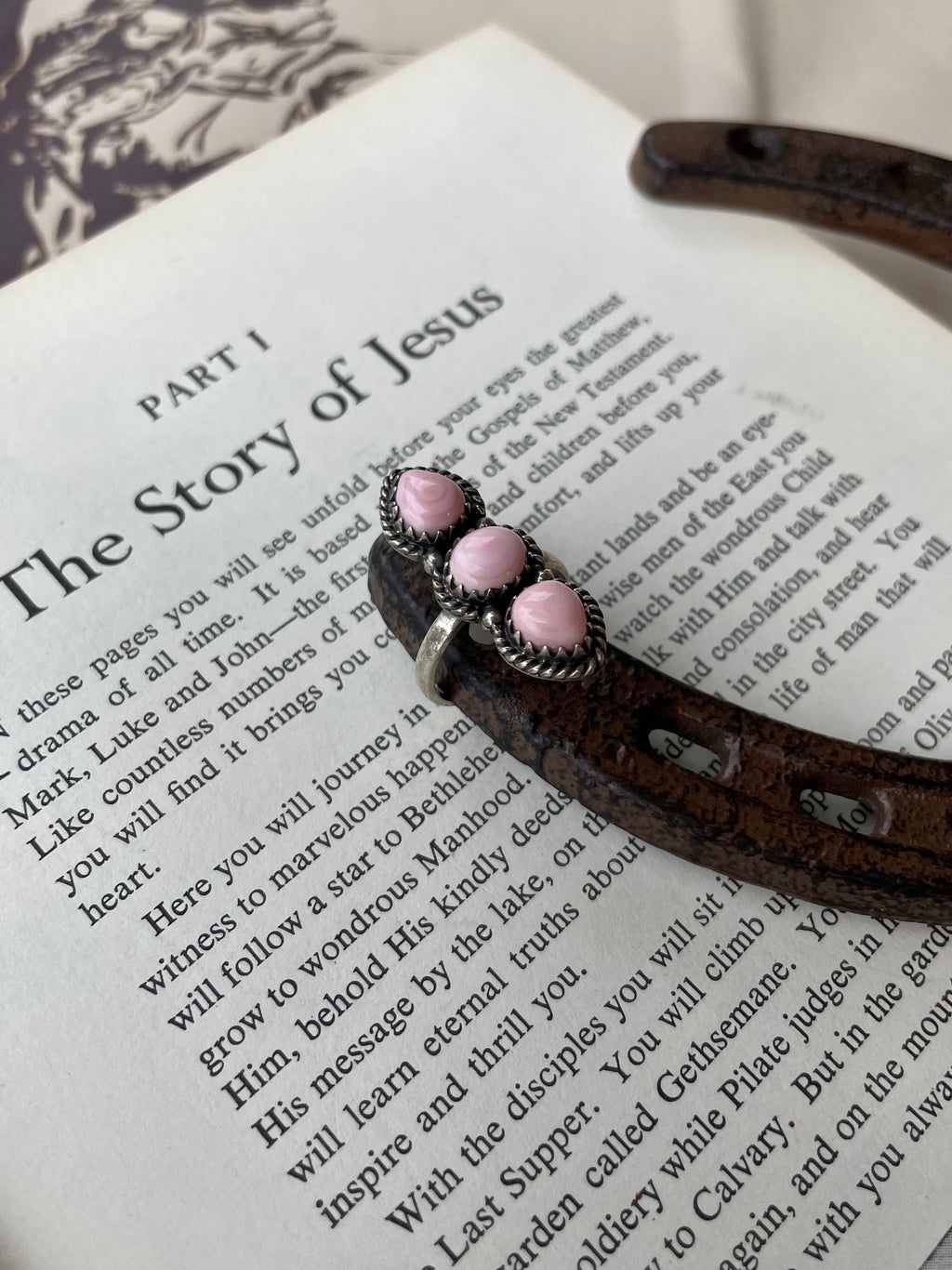 Pink Conch Ring Size 8 | 925 Sterling Silver G787