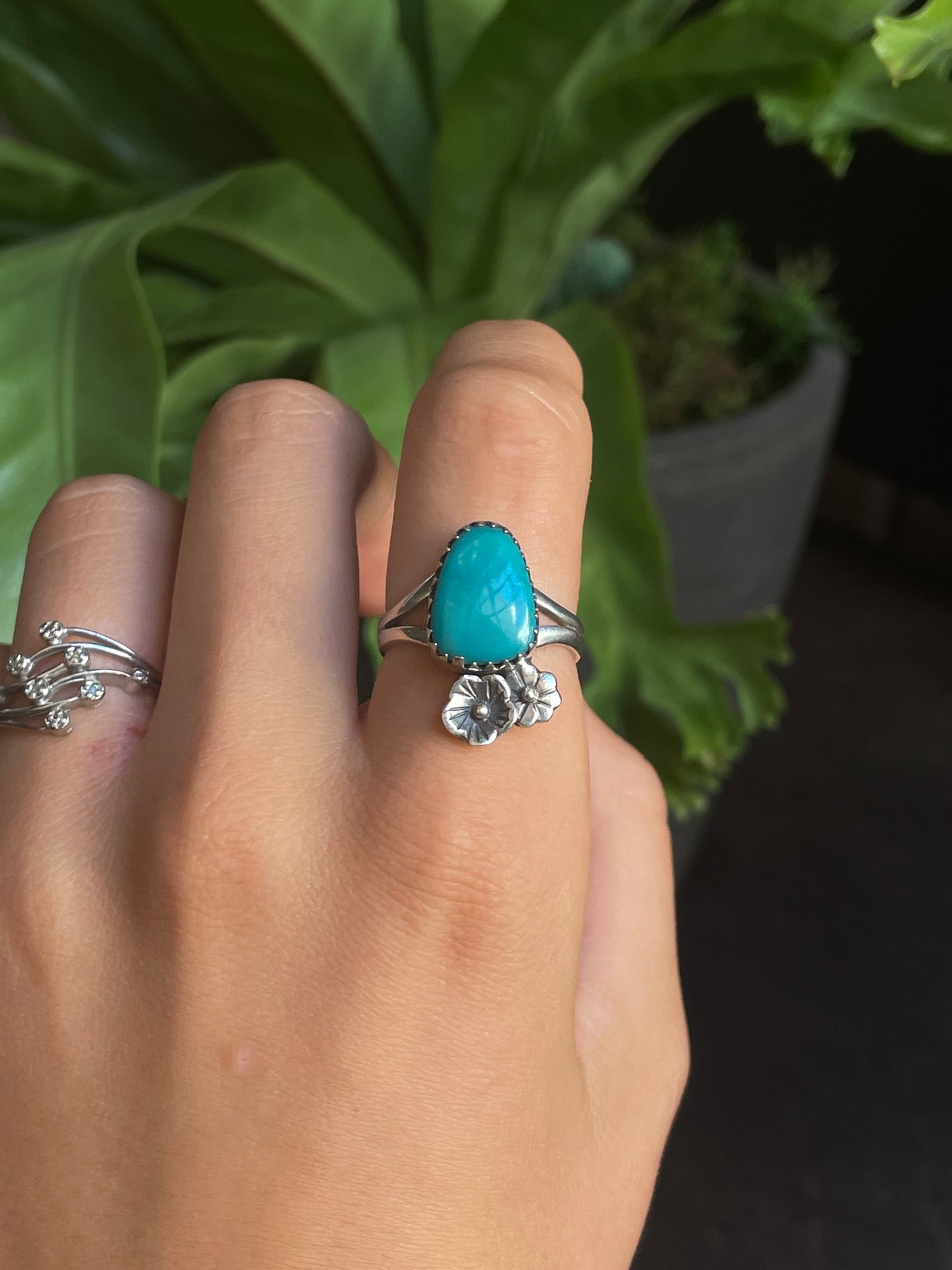 Kingman Turquoise Ring | Sterling Silver | Size 9 G353