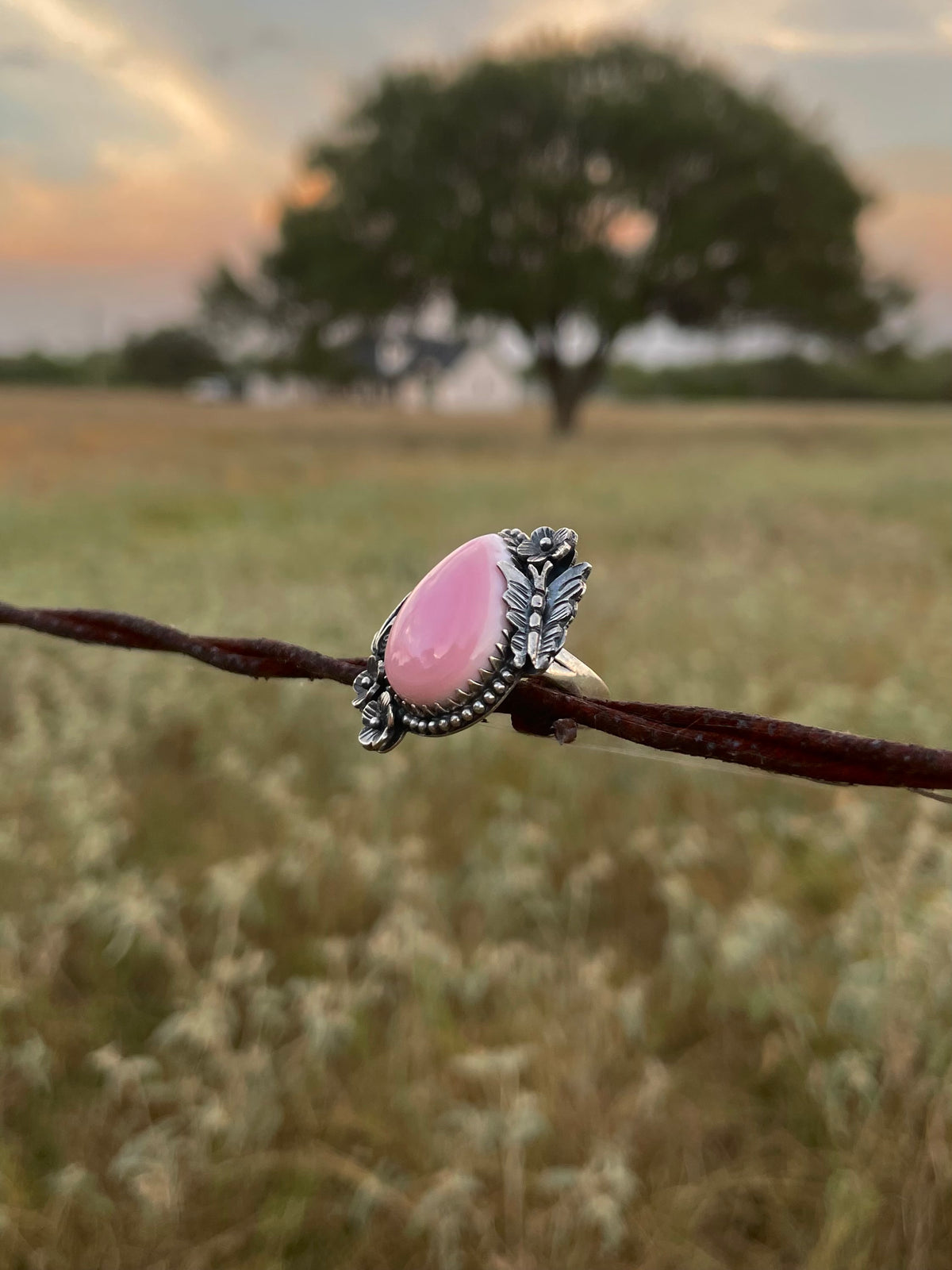 Pink Conch Floral Ring Size 6.25 | 925 Sterling Silver G767
