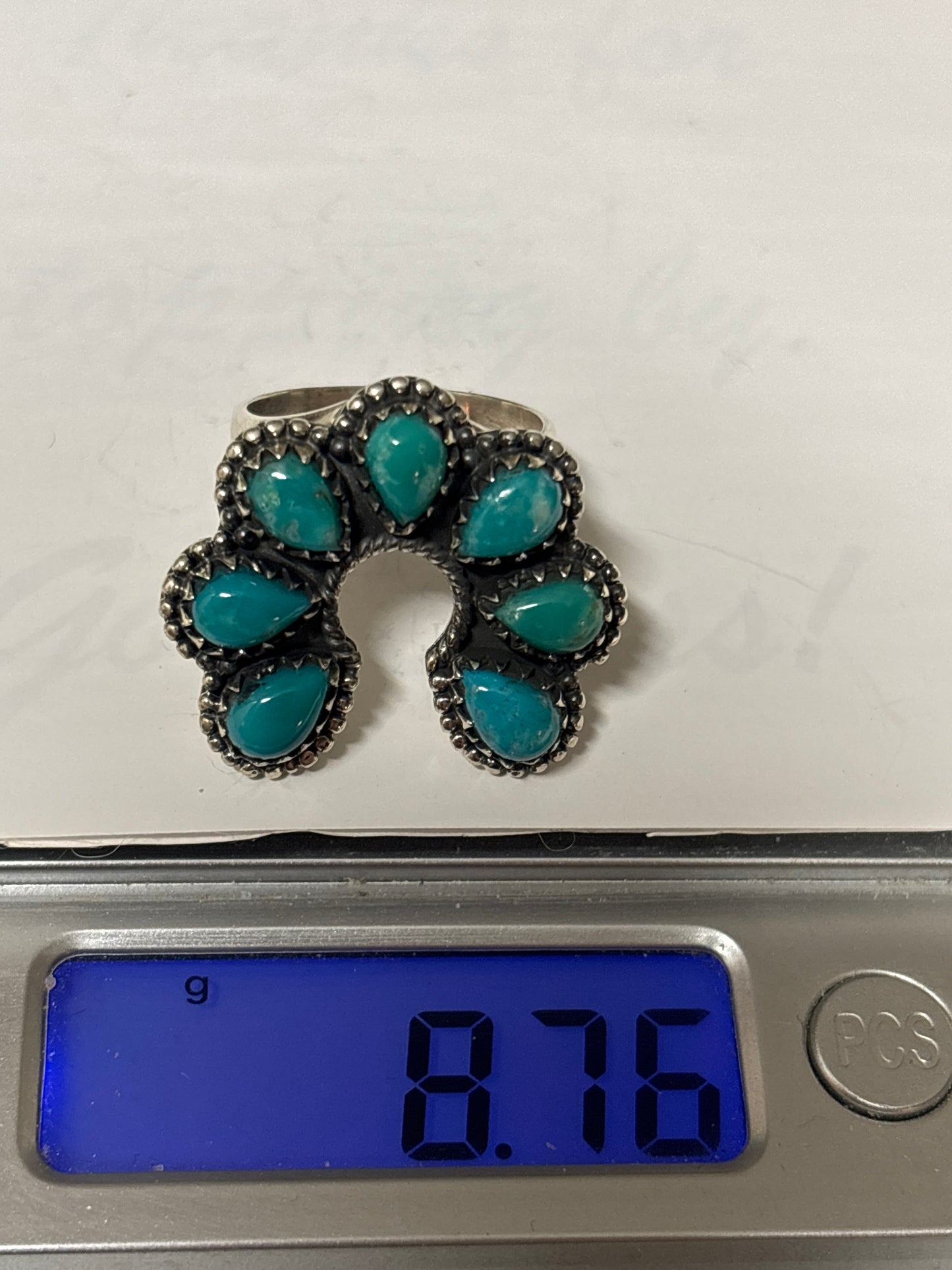 Turquoise Naja Ring Size 8 | 925 Sterling Silver C867