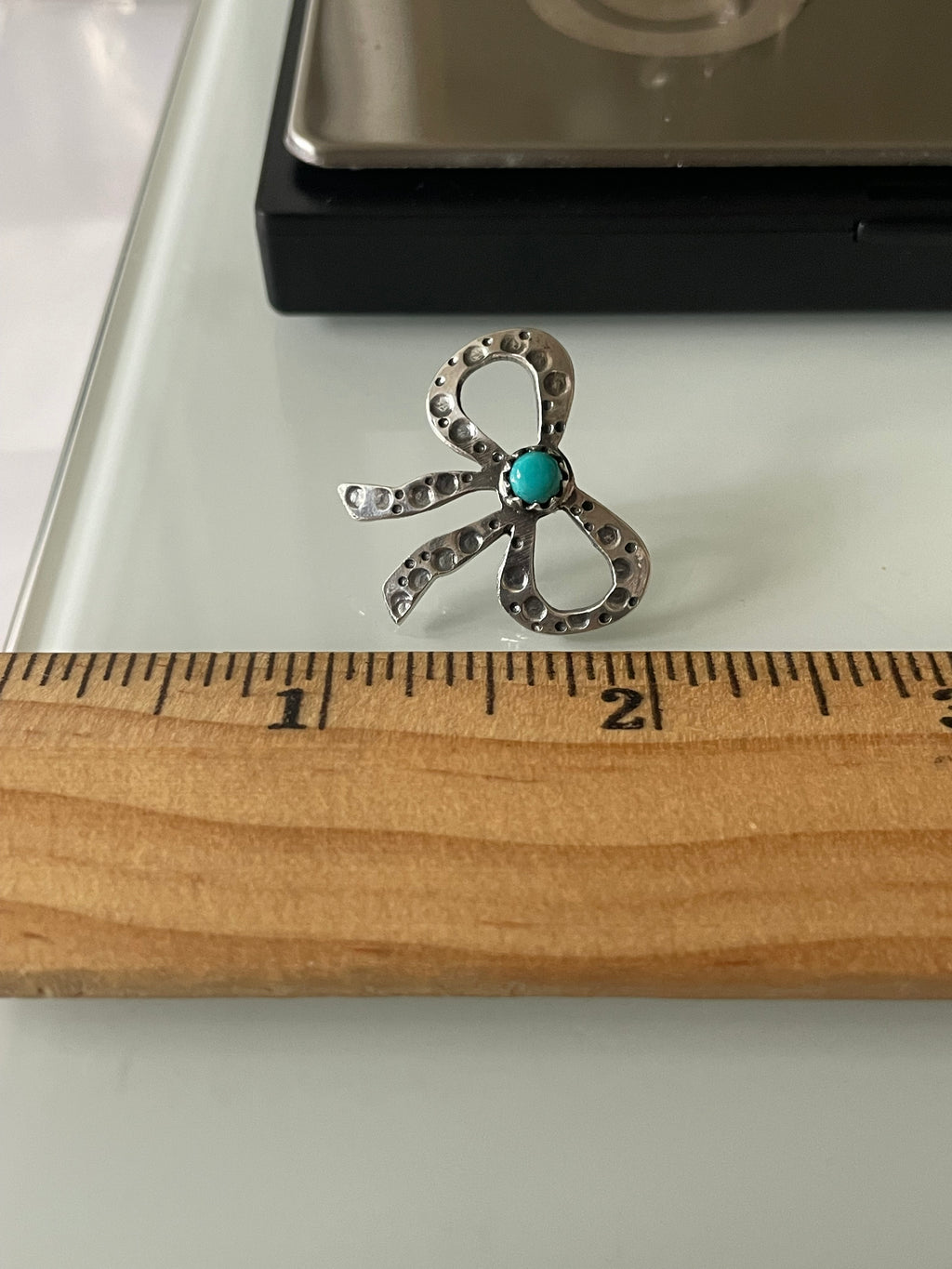 Kingman Turquoise Bow Stud Earrings | Sterling Silver E664
